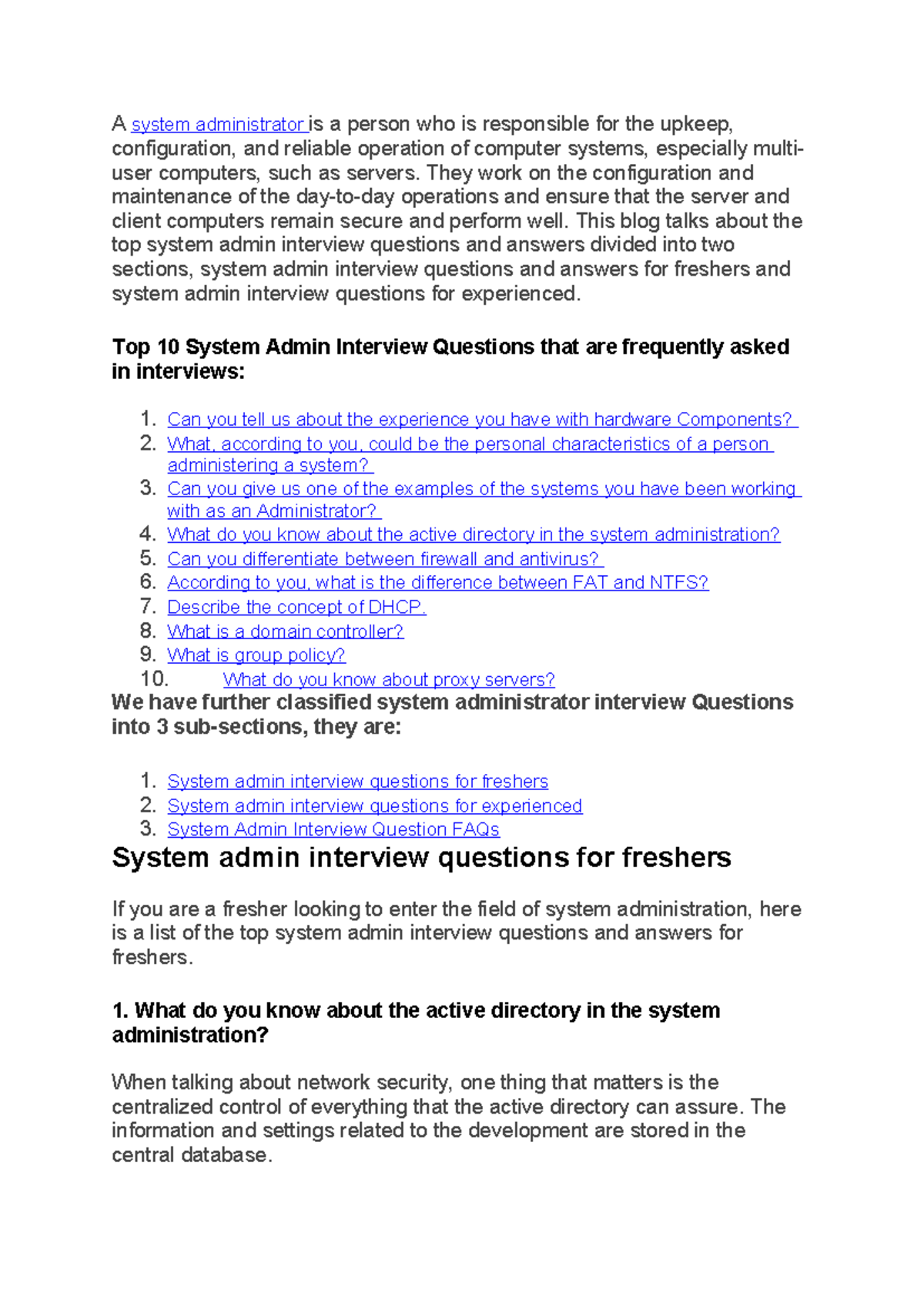 45 SYS Admin - sdfnknfks - A system administrator is a person who is ...