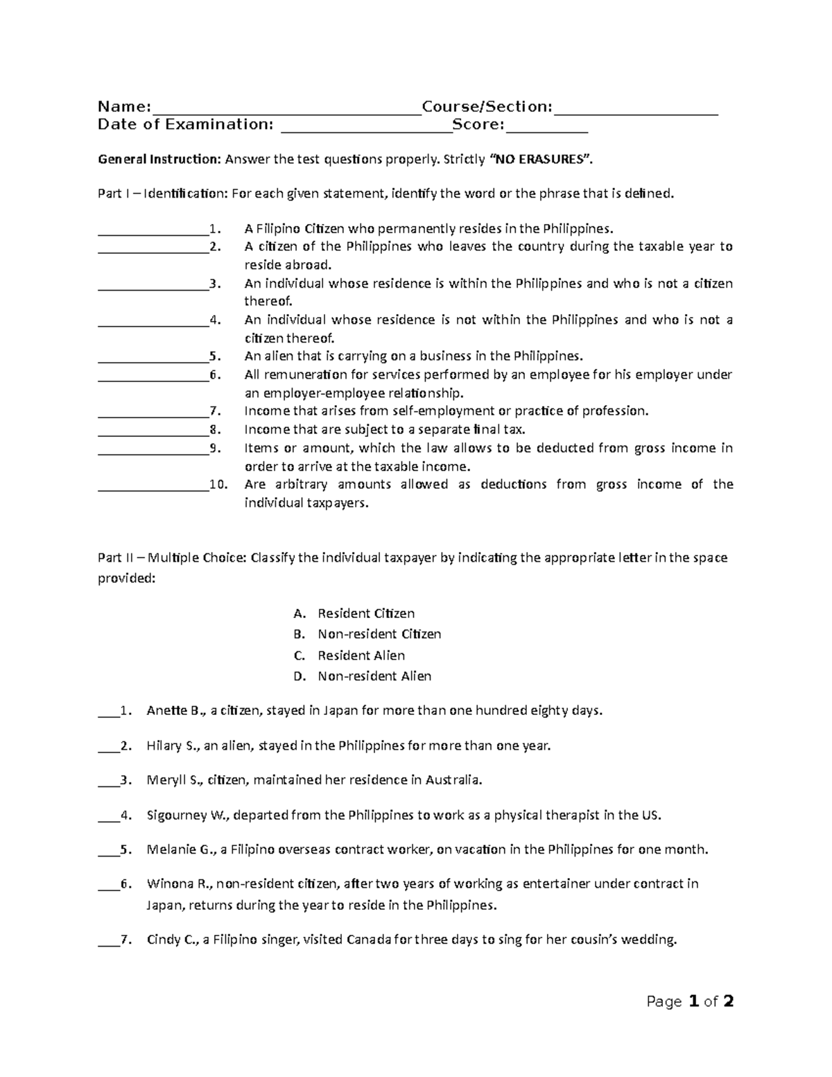 income-taxation-midterm-name-course-section-date-of