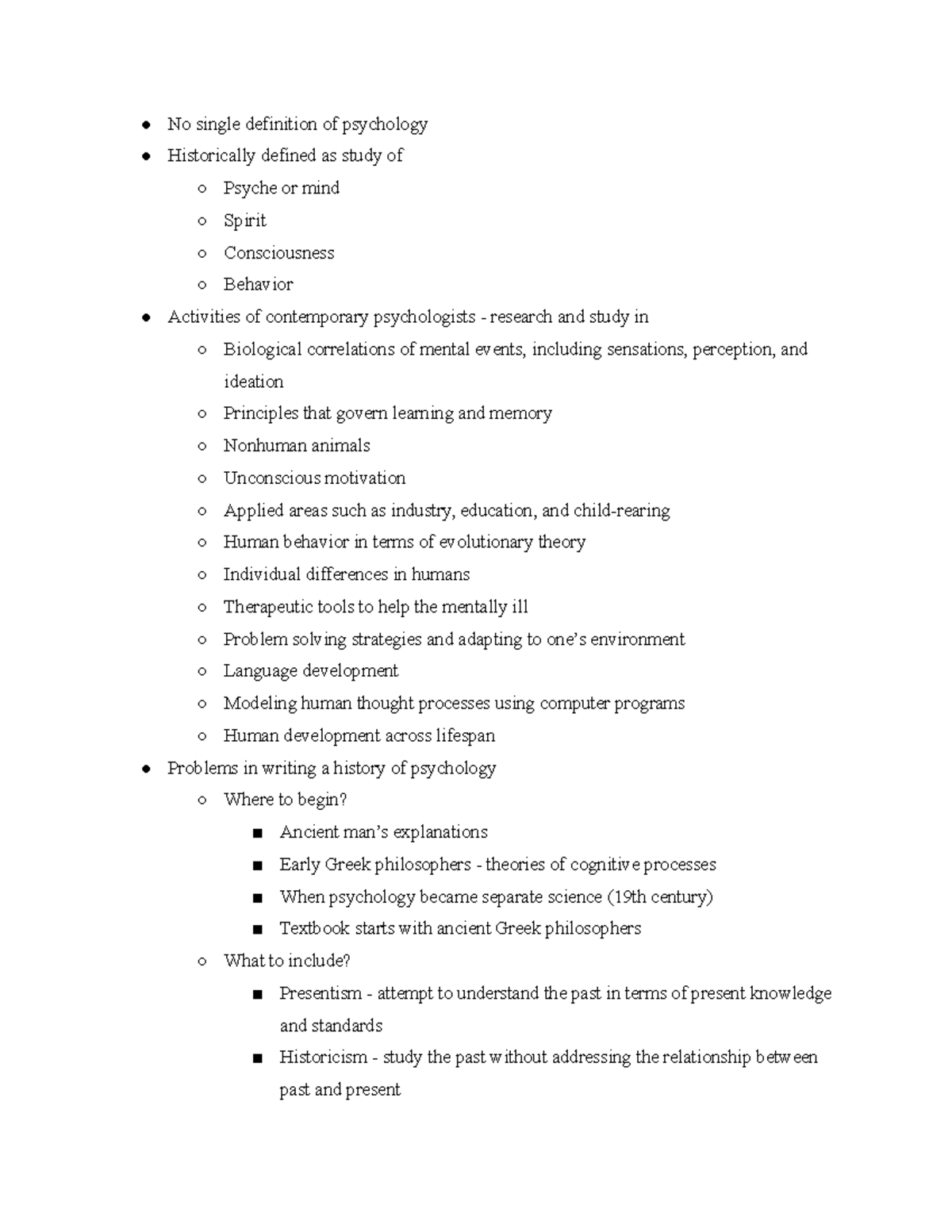 psy-371-week-1-lecture-notes-no-single-definition-of-psychology