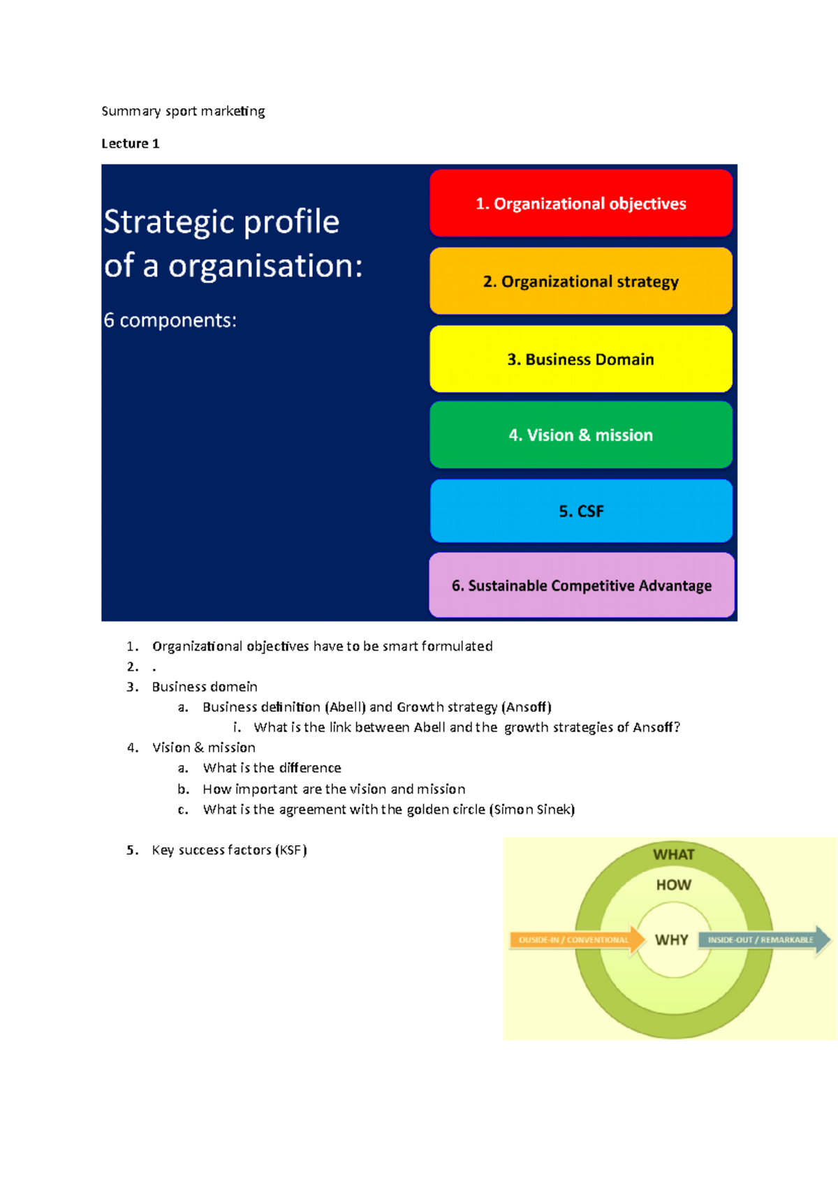 Summary sport marketing Summary sport marketing Lecture 1