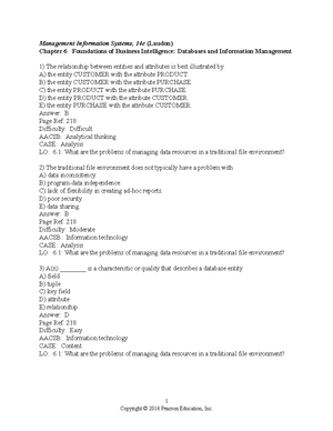 Chapter 8 - Test Bank - Management Information Systems, 14e (Laudon ...