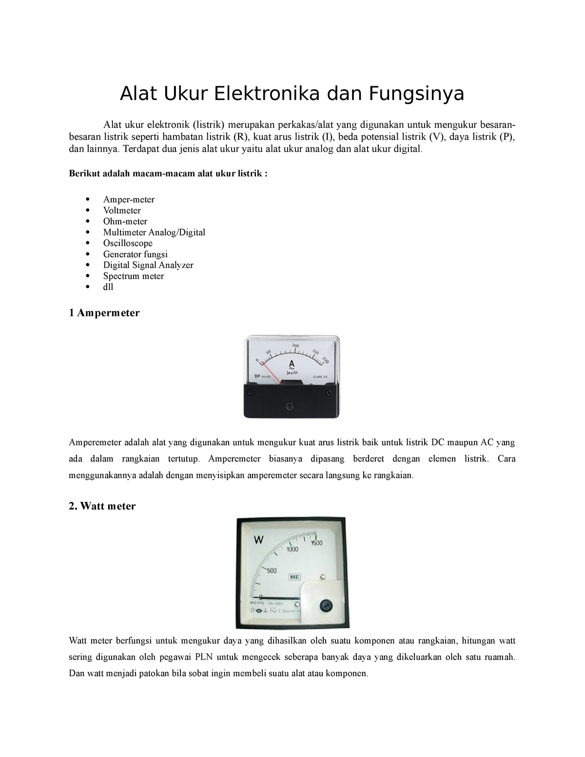 Alat Ukur Elektronika Dan Fungsinya - Terdapat Dua Jenis Alat Ukur ...