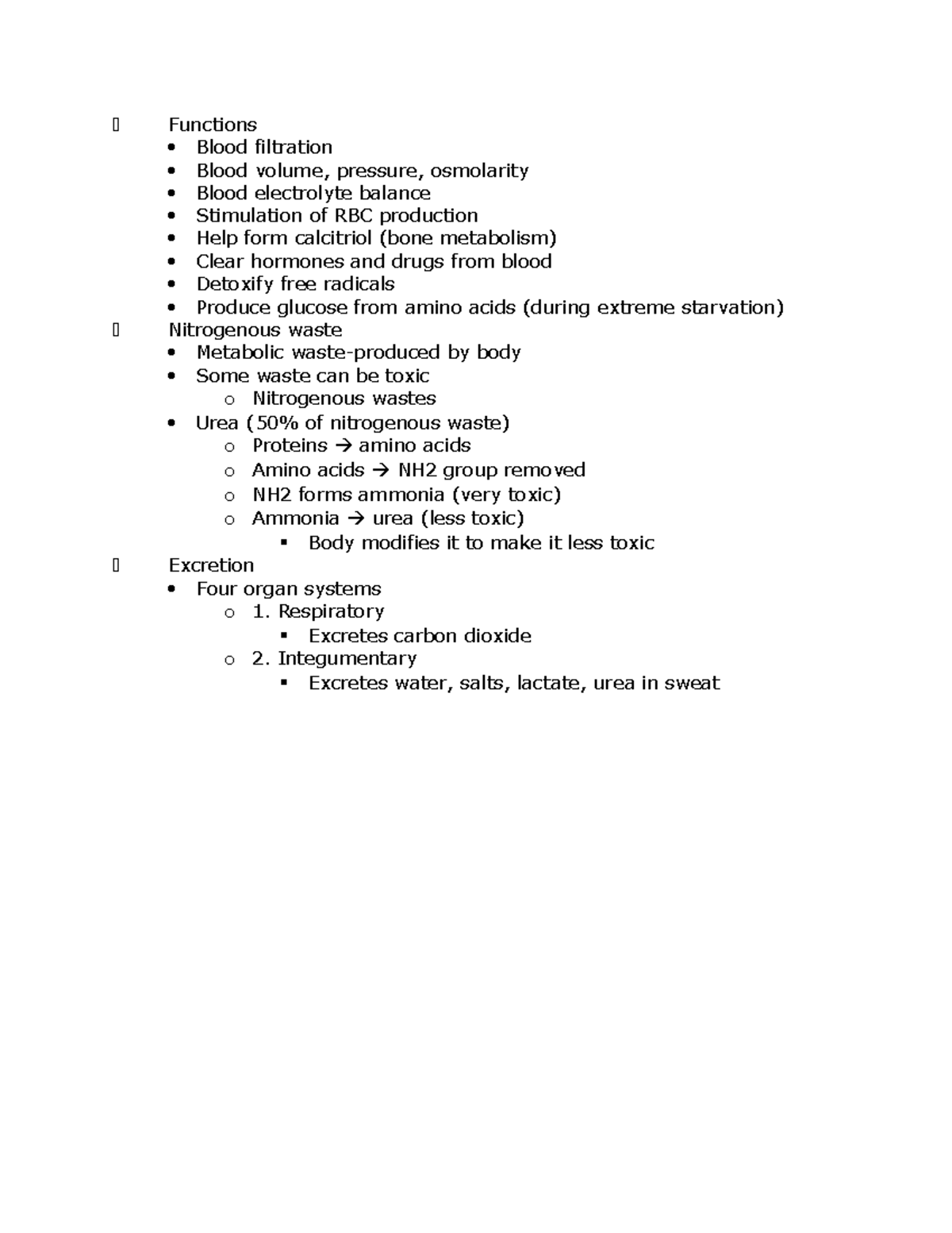 Uriniary syst. - Urinary system notes on functions and components ...