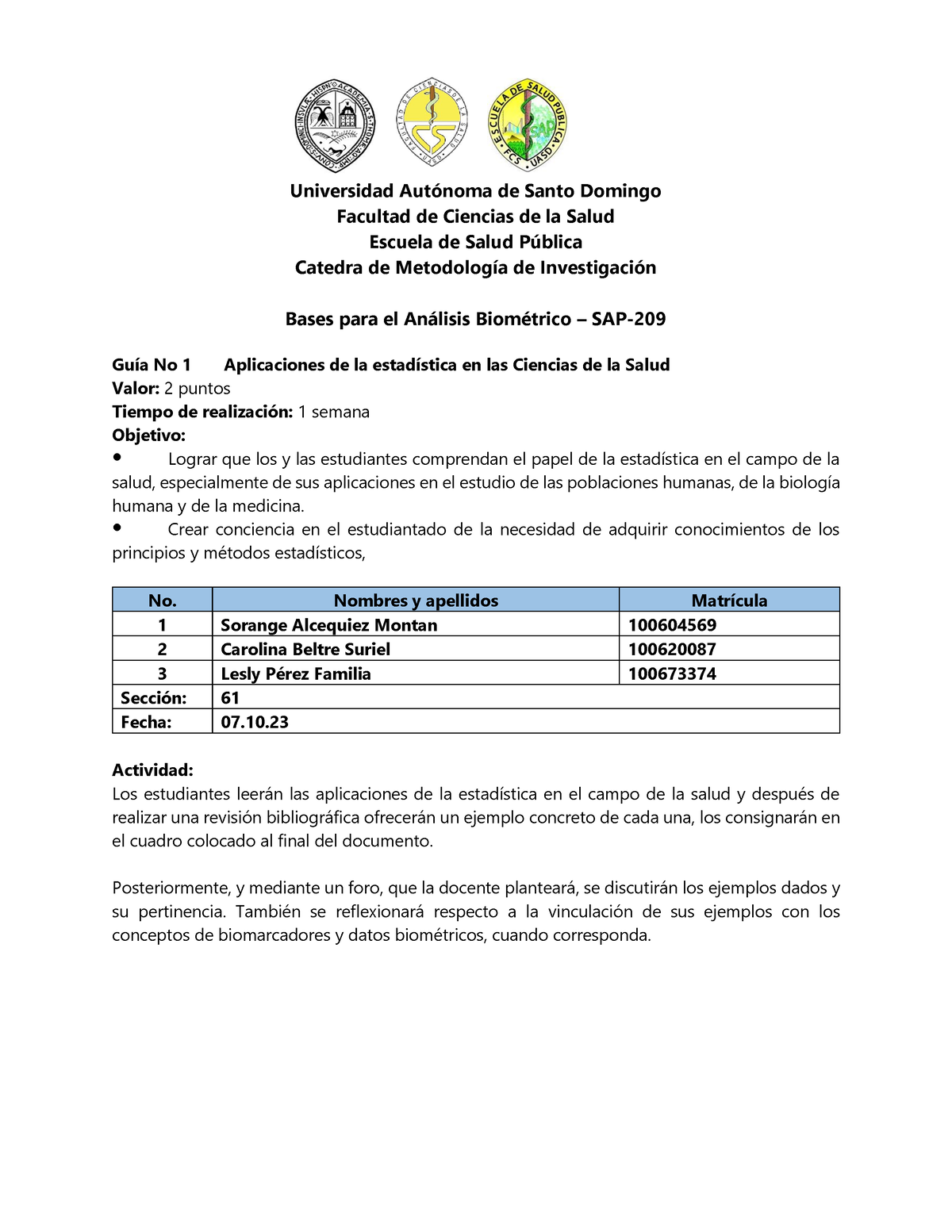 Tarea 1 Lab Analisis B - Lindo - Universidad Autónoma De Santo Domingo ...