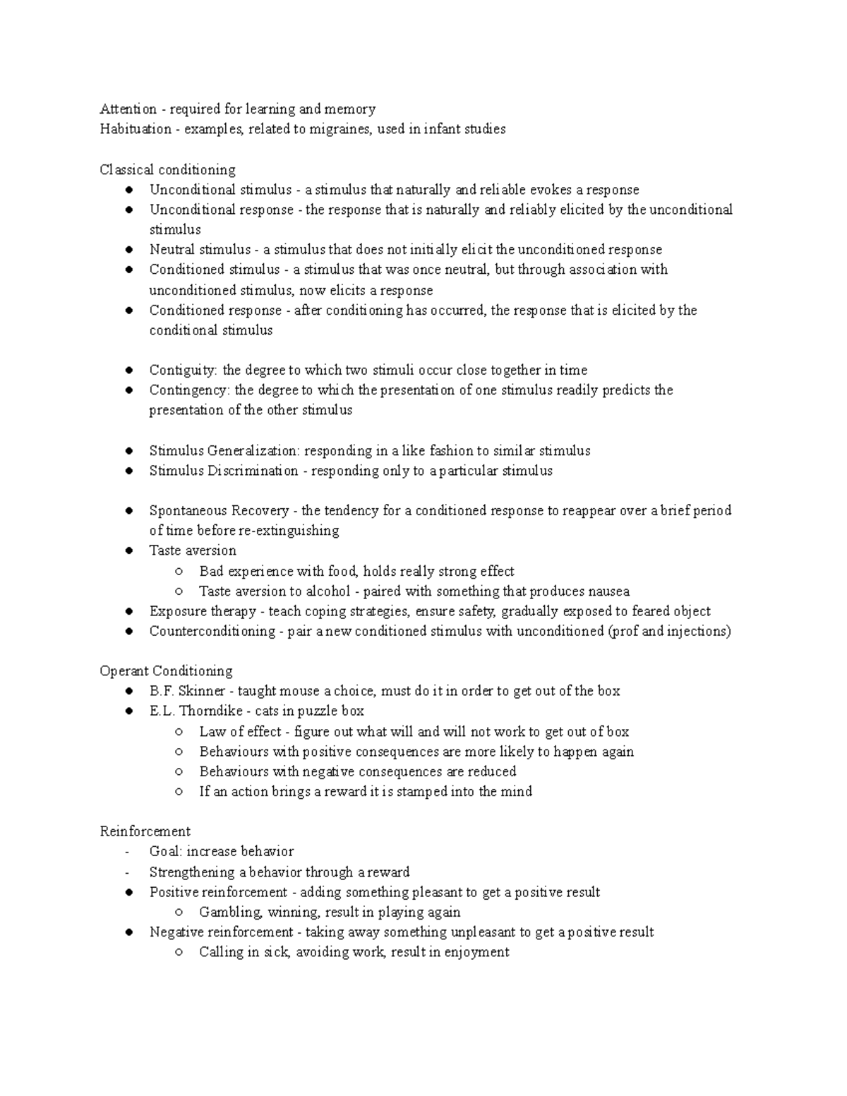 Psychology Exam 3 - Attention - required for learning and memory ...