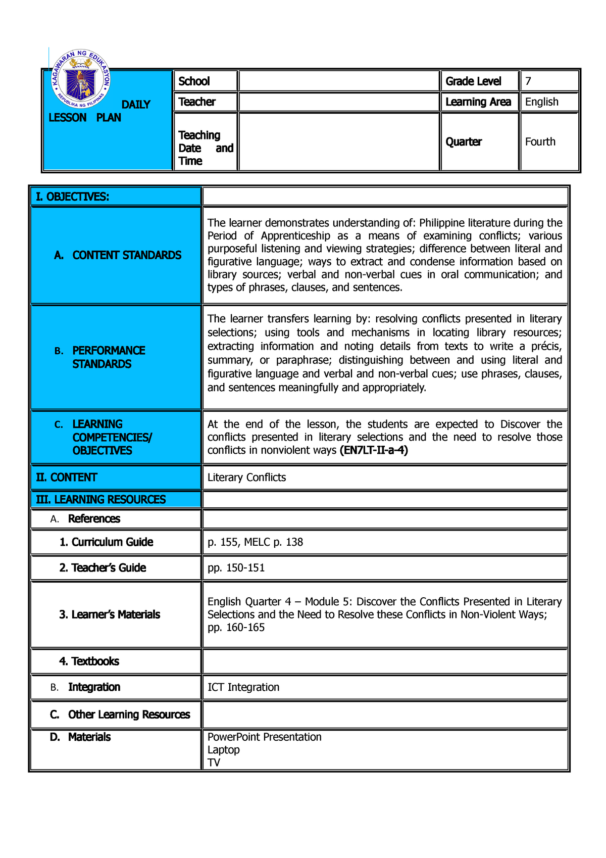 lesson-plan-literary-conflicts-q4-m5-daily-lesson-plan-school-grade