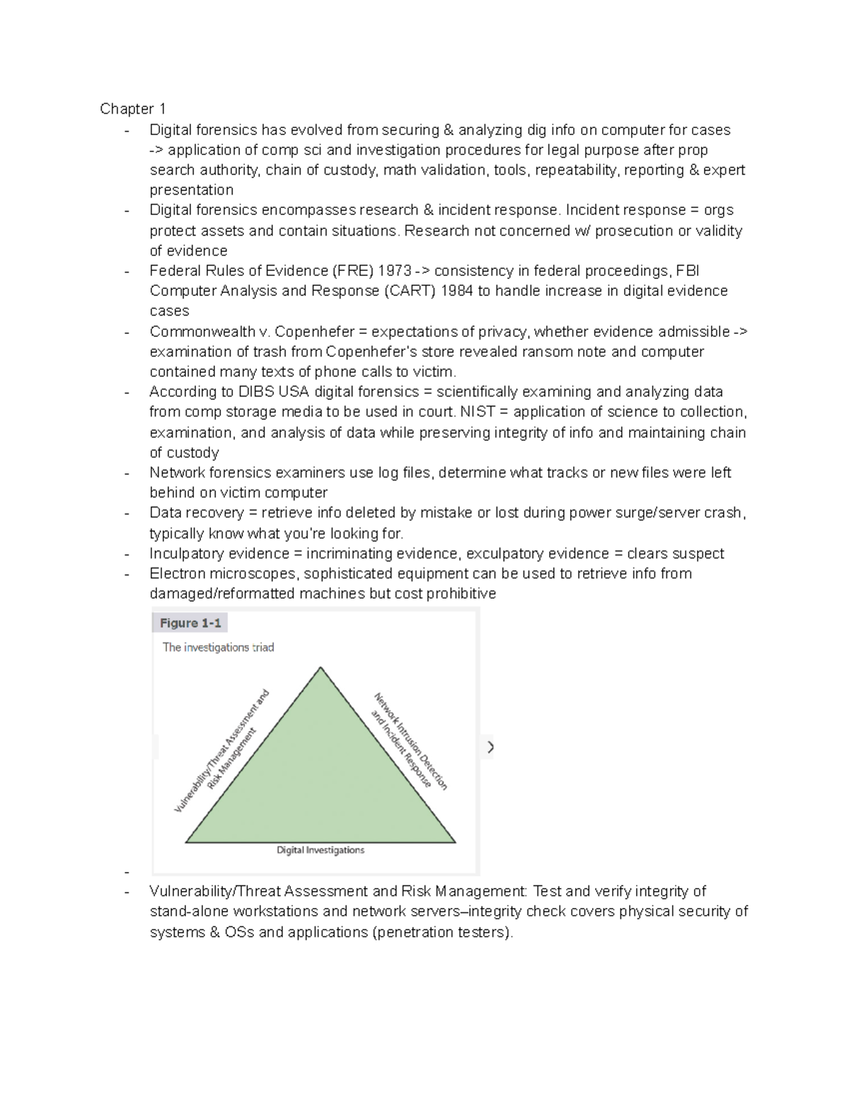 Digital Forensics Final Study Guide - Chapter 1 - Digital Forensics Has ...