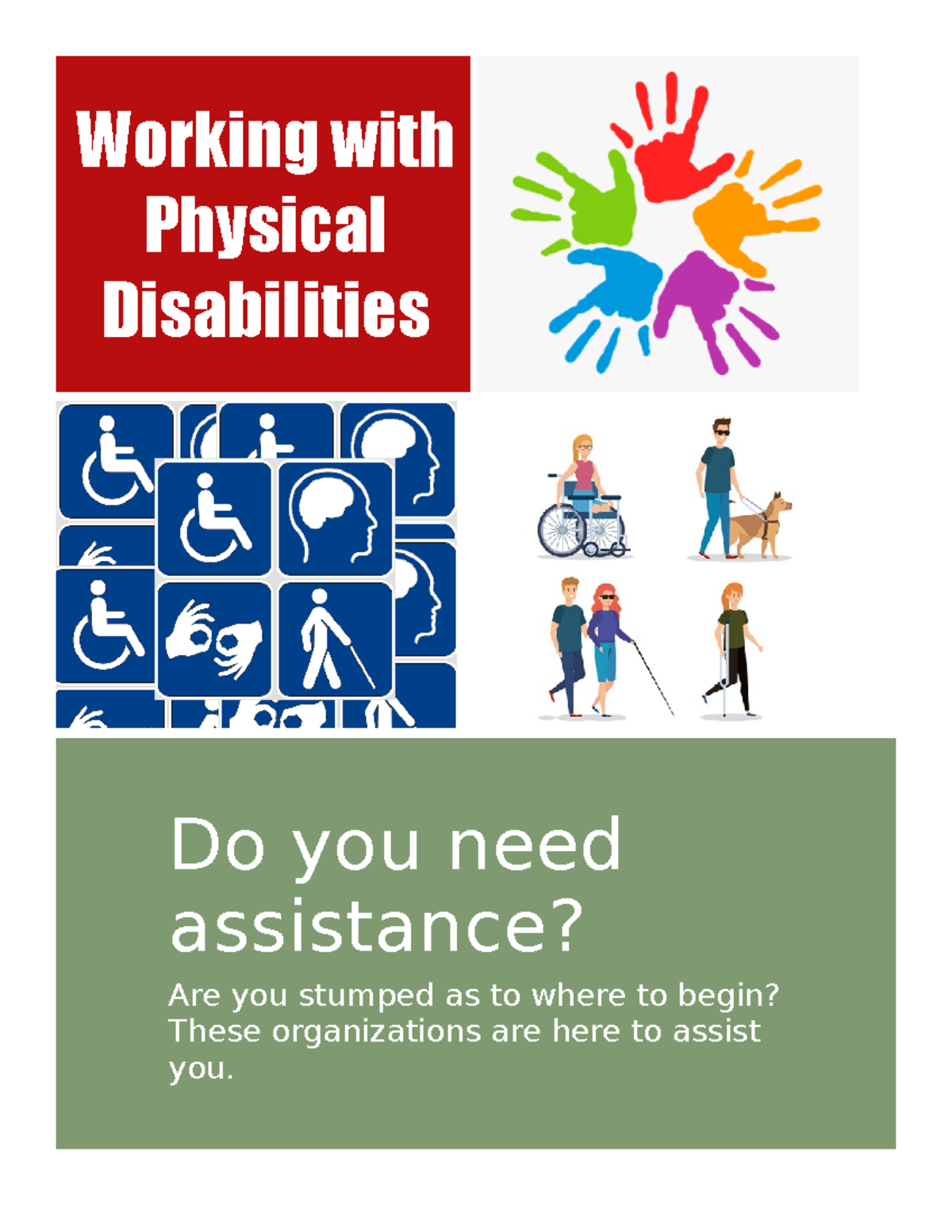 Part B Special Group - Working With Physical Disabilities Do You Need ...