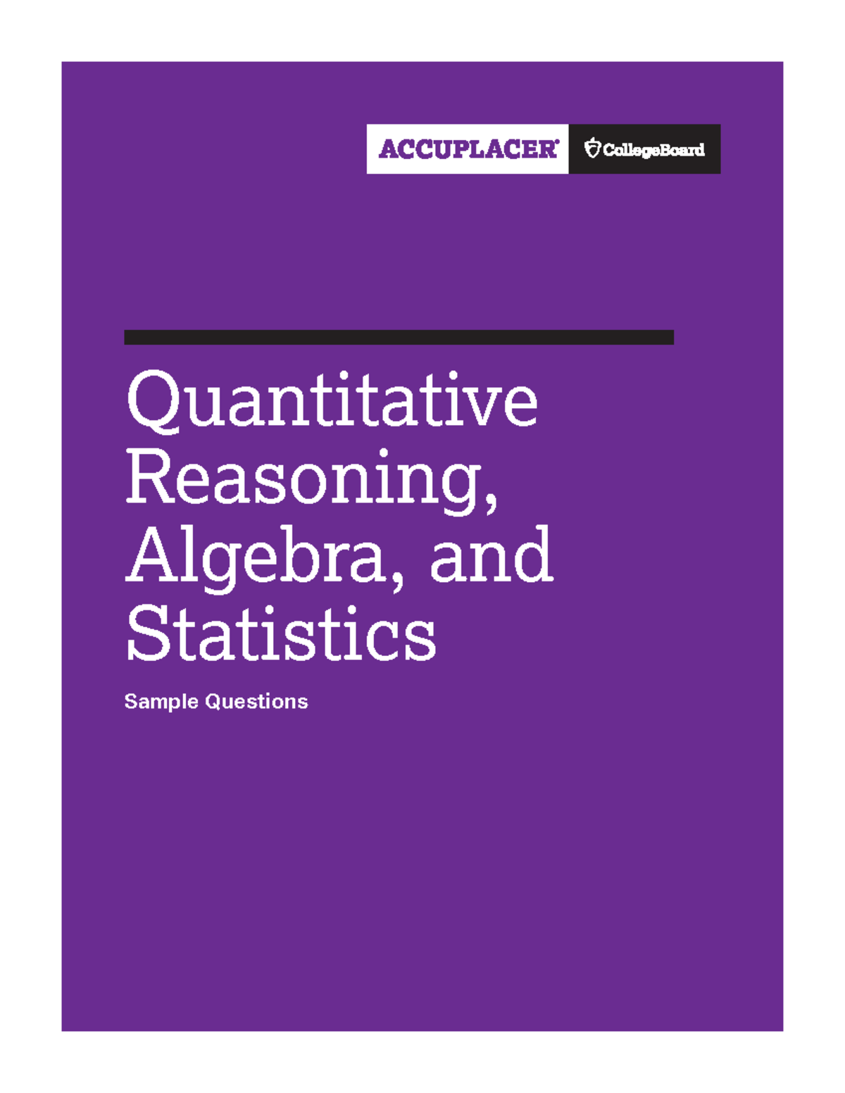 Next Generation Sample Questions Quantitative Reasoning Quantitative Reasoning Algebra And