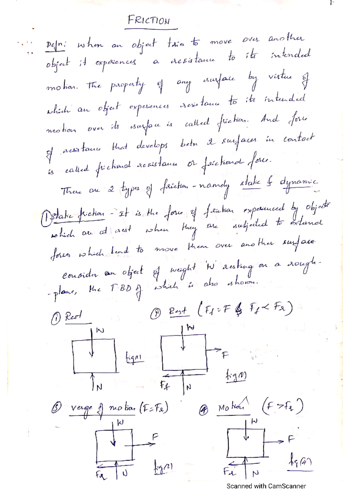 Friction - civil - Mechanical Engineering - Studocu