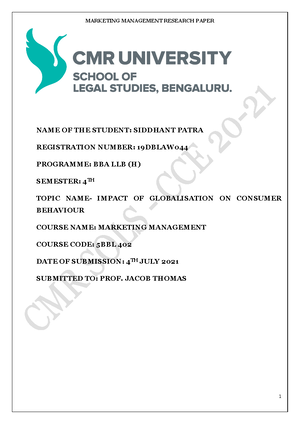 Module-1 Mktg Mgmt - Notes On Module-1 Mktg Mgmt - Module – 1 ...