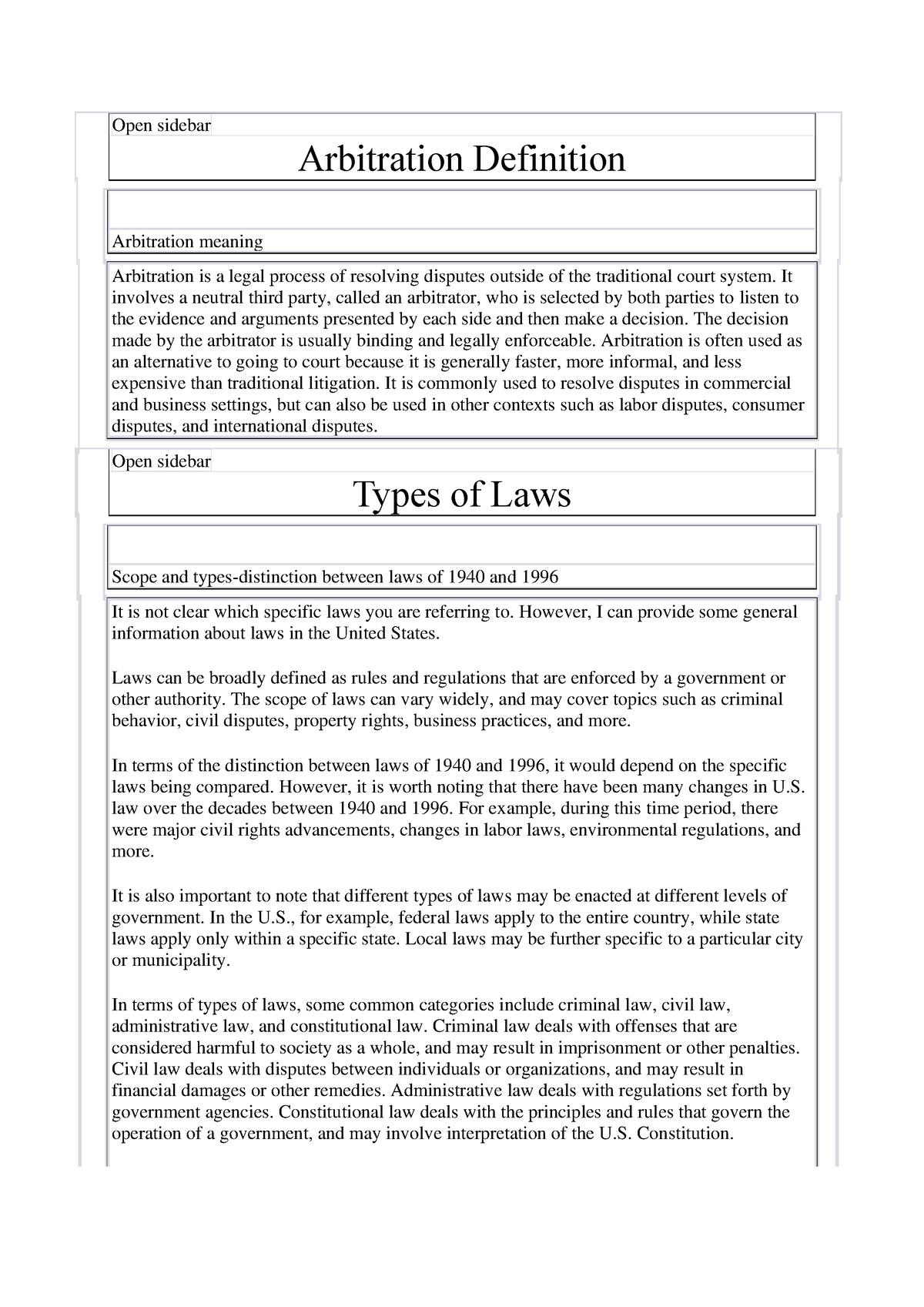 PPLE unit-3 - Lecture notes - Open sidebar Arbitration Definition ...