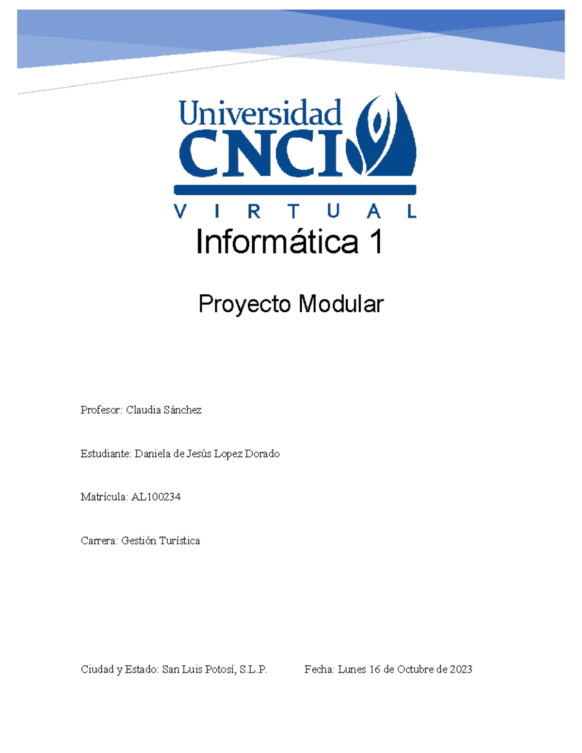 Informatica 1 Proyecto Modular - Informática 1 Proyecto Modular ...
