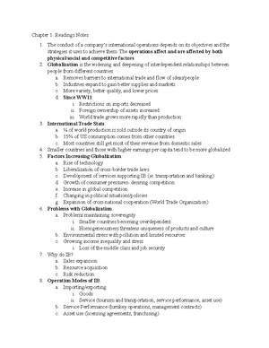 BUS D270 Ch 2 Notes - International Business - Ch 2: The Cultural ...