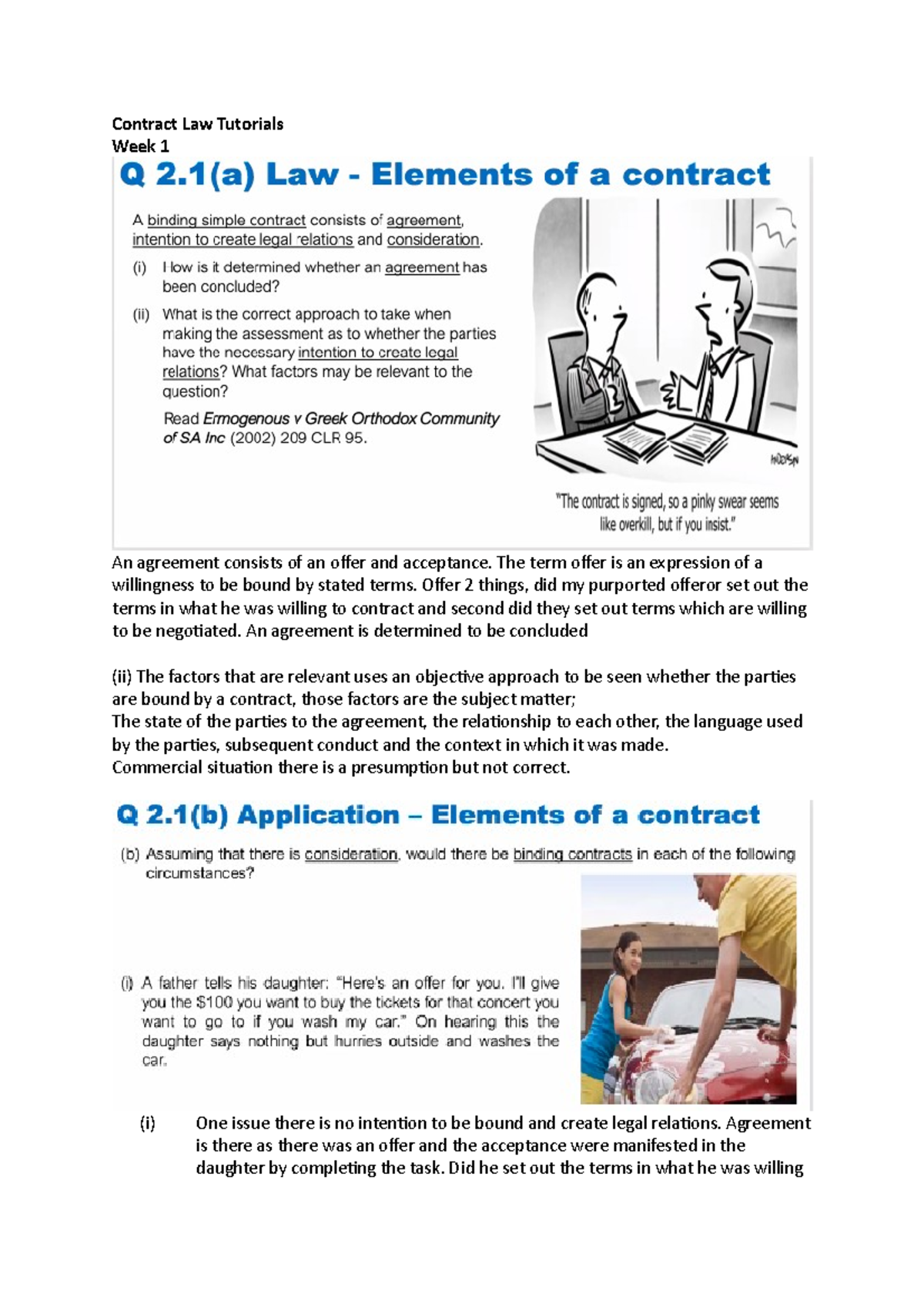 contract law coursework