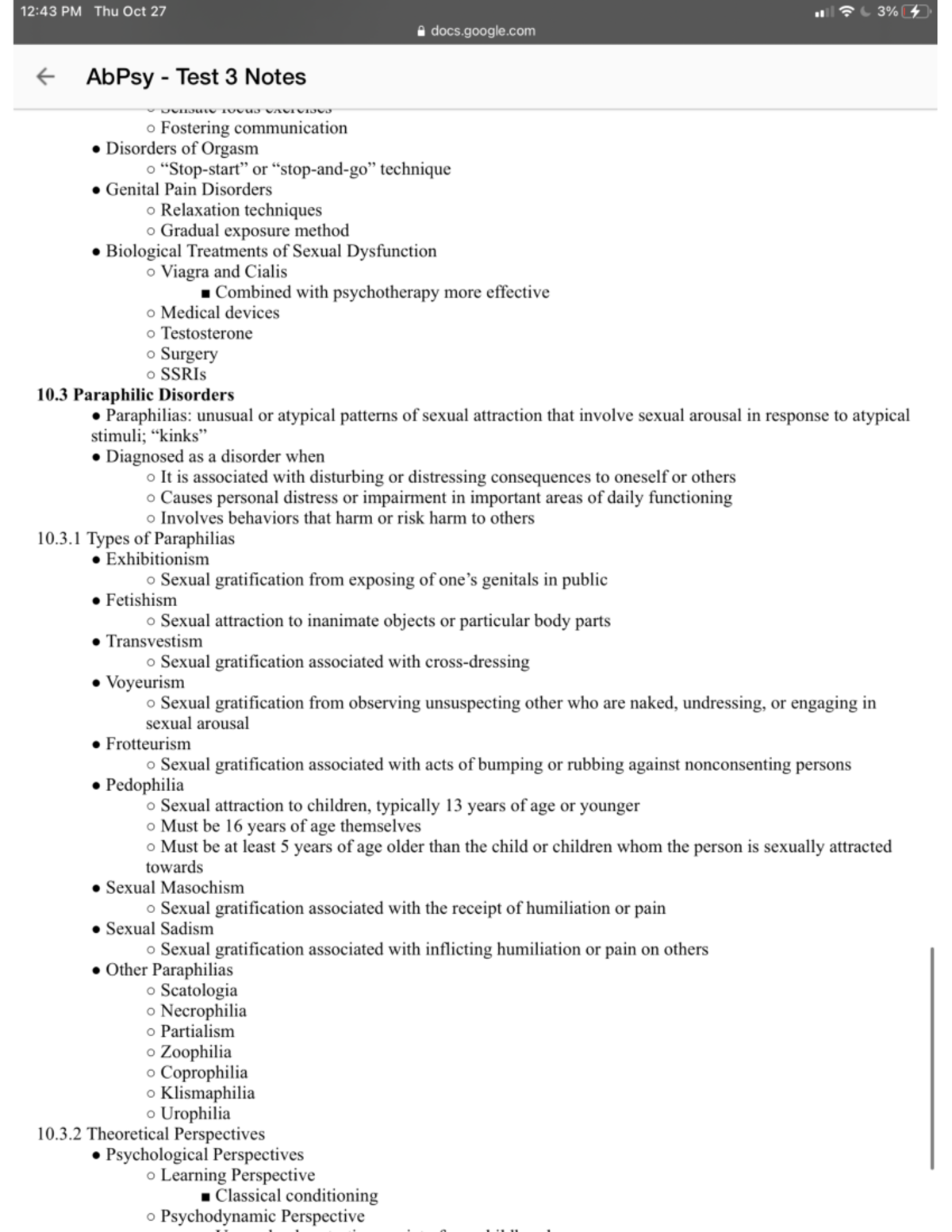 Ab psych- Paraphilic Disorders - 12:43 PM Thu Oct 27 docs.google AbPsy ...