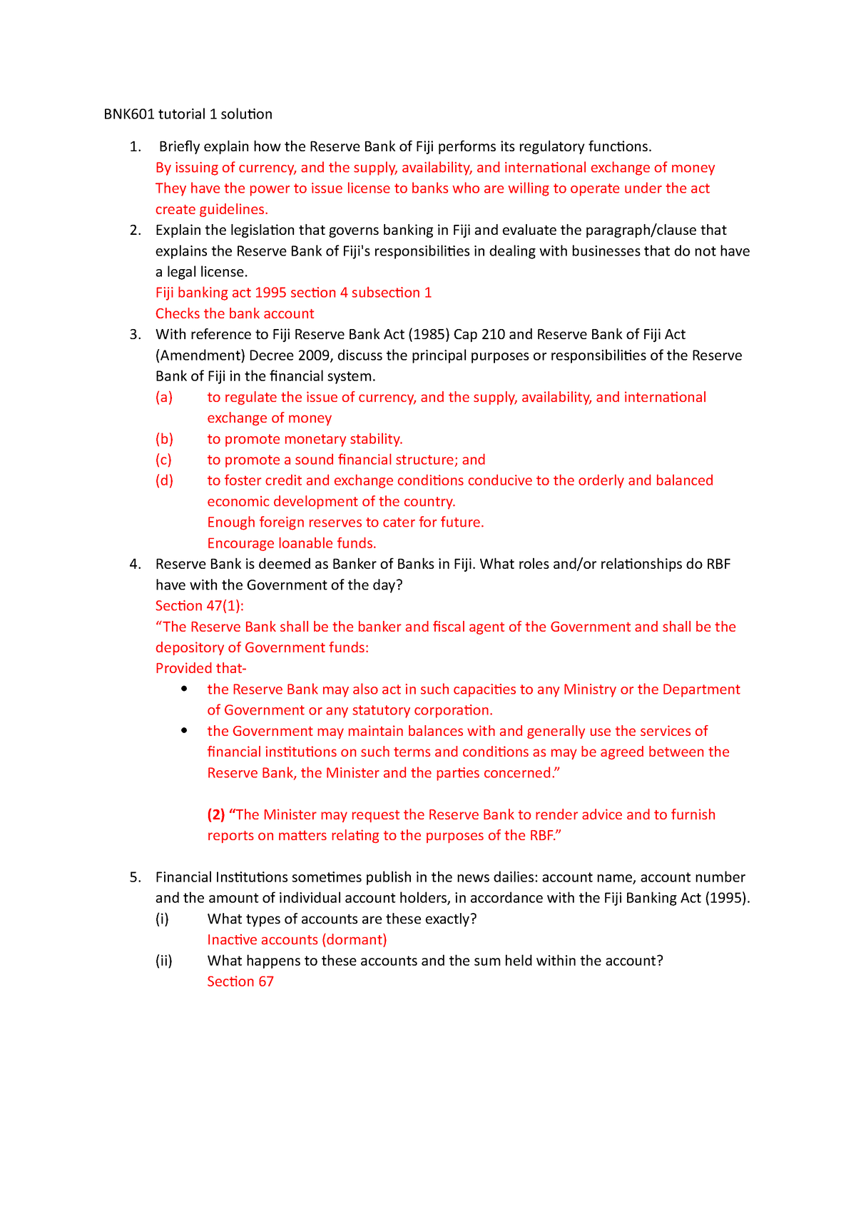 bnk601 assignment solution