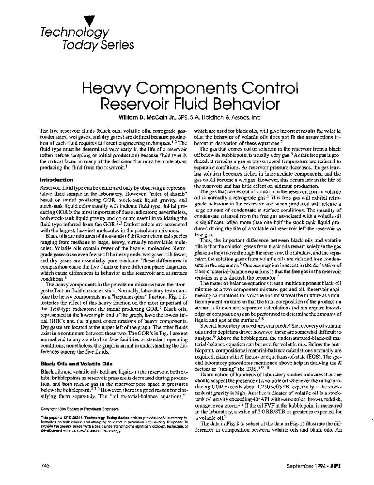 Reservoir Fluid Classification Guidelines PETE 609 Studocu