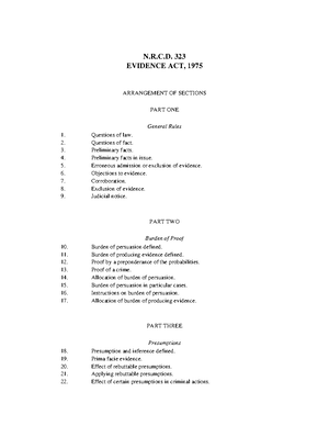 Evidence Notes - Assignment - INTRODUCTION In litigation, the entire ...
