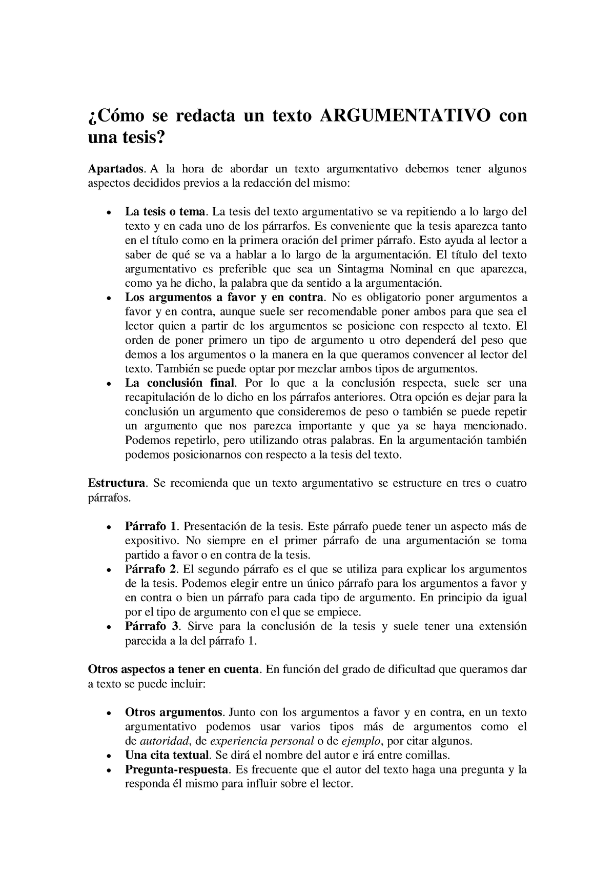 Nada carmel laforet - ¿Cómo se redacta un texto ARGUMENTATIVO con una ...