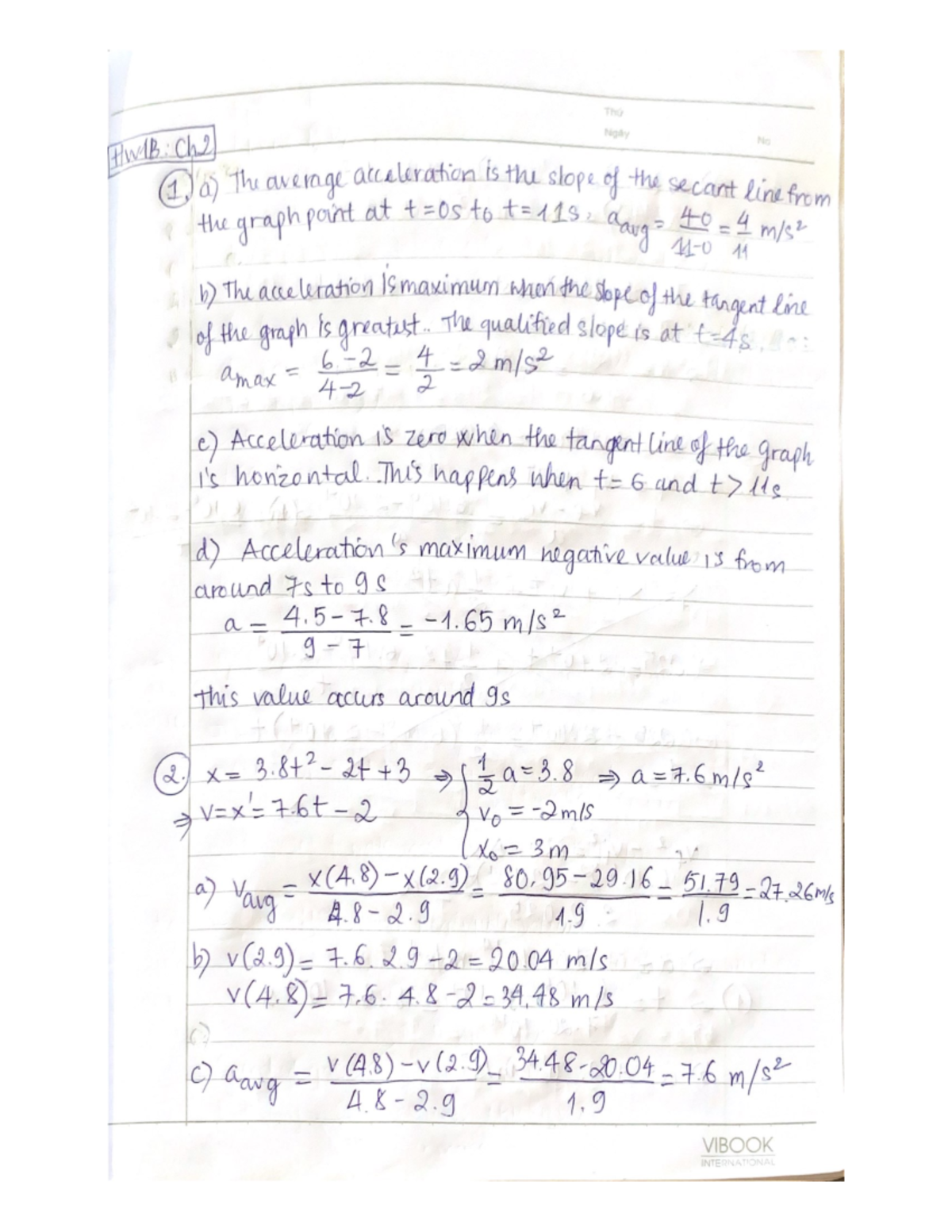 Homework 1B Solution - Physics I, Professor Hulya Atmacan - PHYS2001 ...