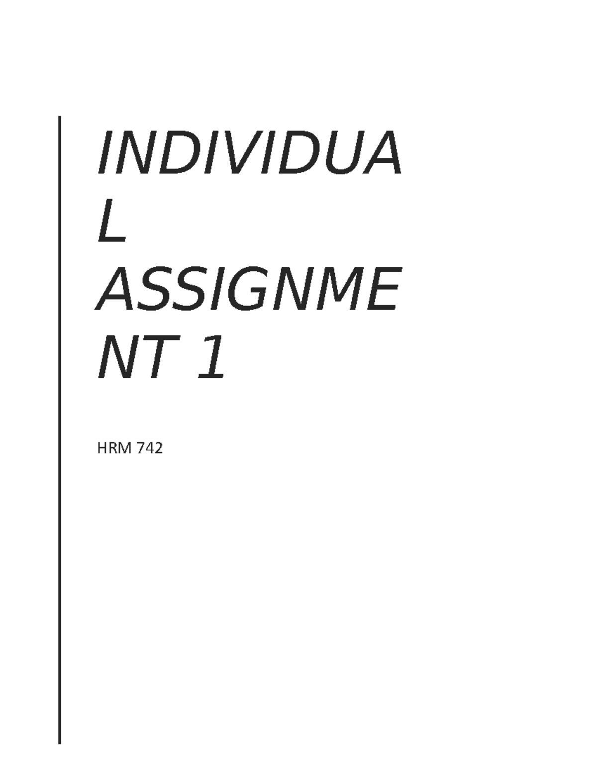 hrm742 individual assignment 1