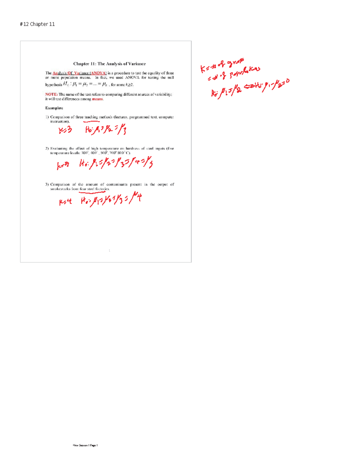 #11 Chapter 11 - CLASS NOTES - Stat235 - ηϭϮ ŚĂƉƚĞƌ ϭϭ 1 HZ 6HFWLRQ ...