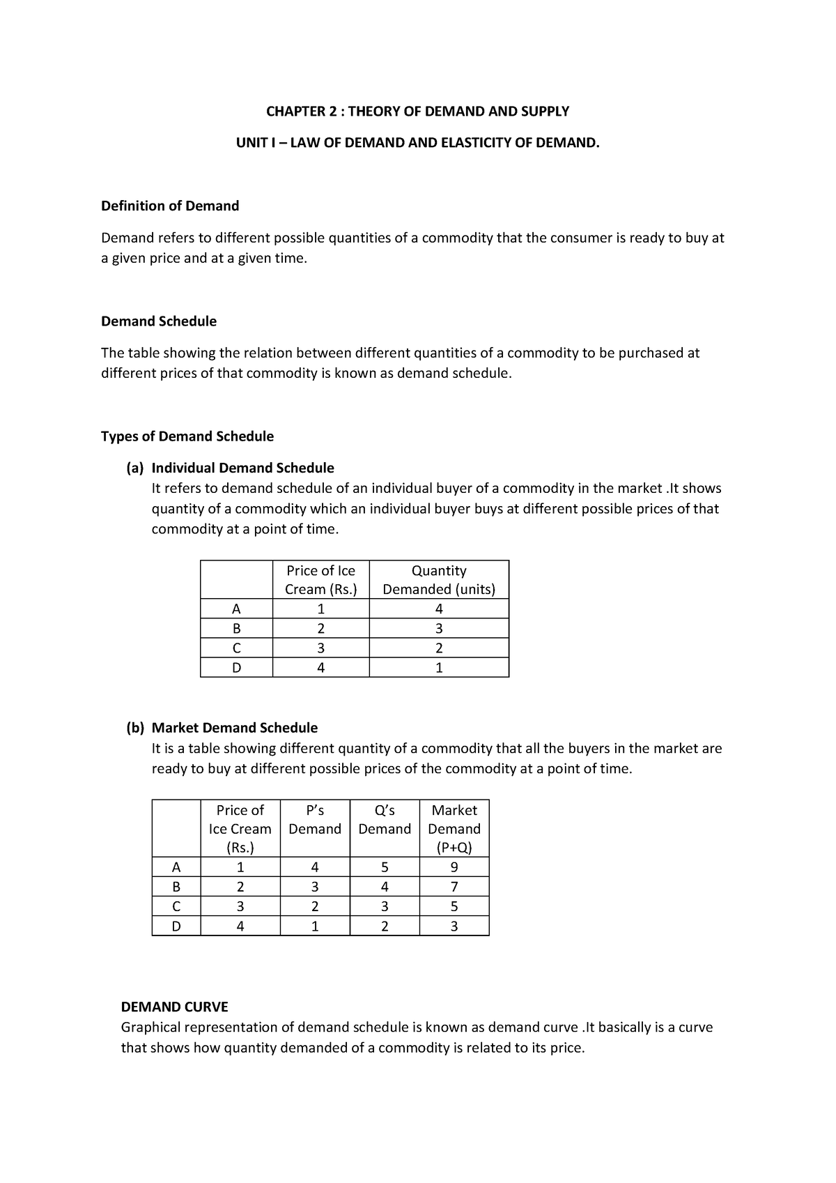 Chapter 2 Theory OF Demand AND Supply - CHAPTER 2 : THEORY OF DEMAND ...