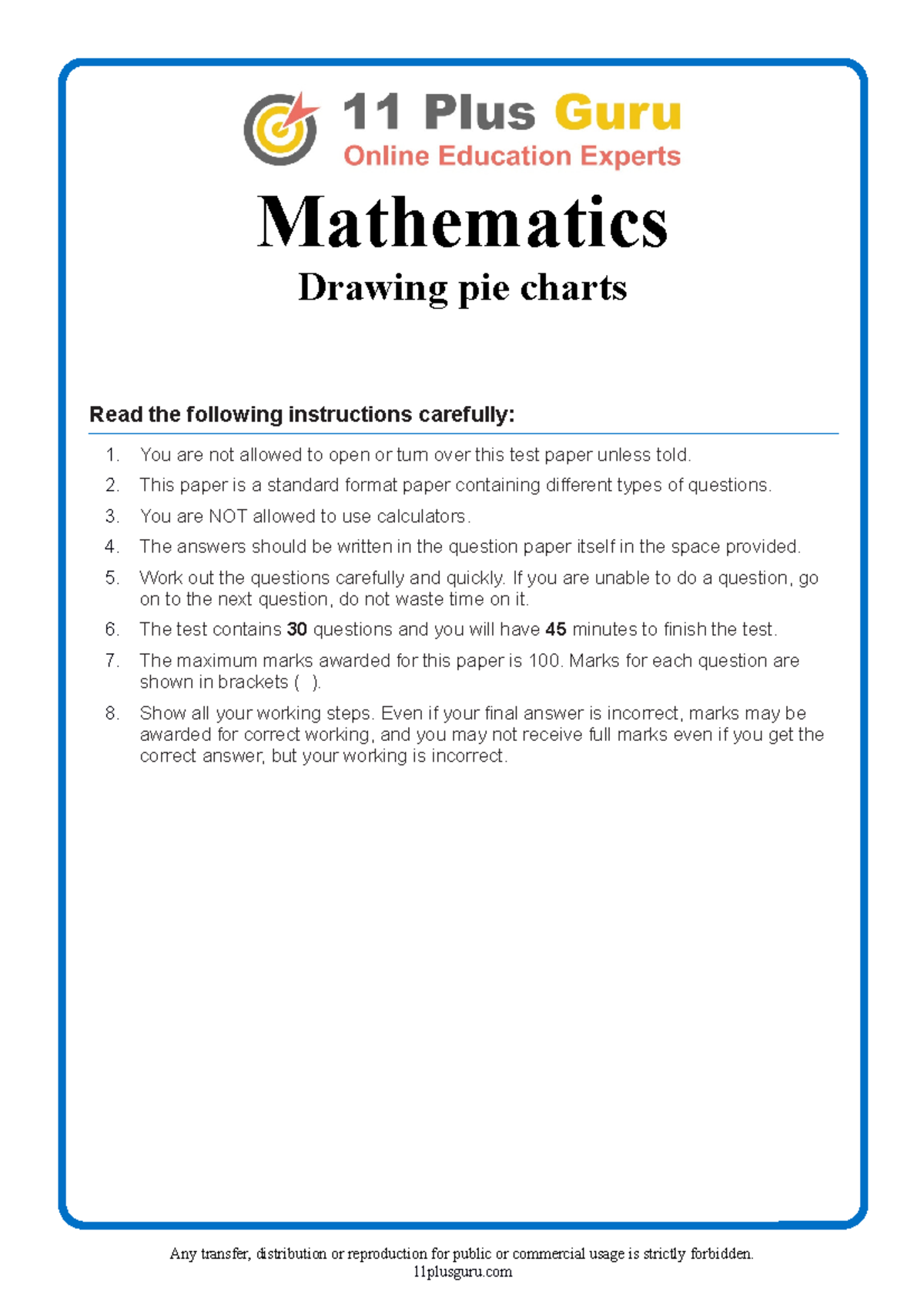 Drawing pie charts revised final Mathematics Drawing pie charts Read