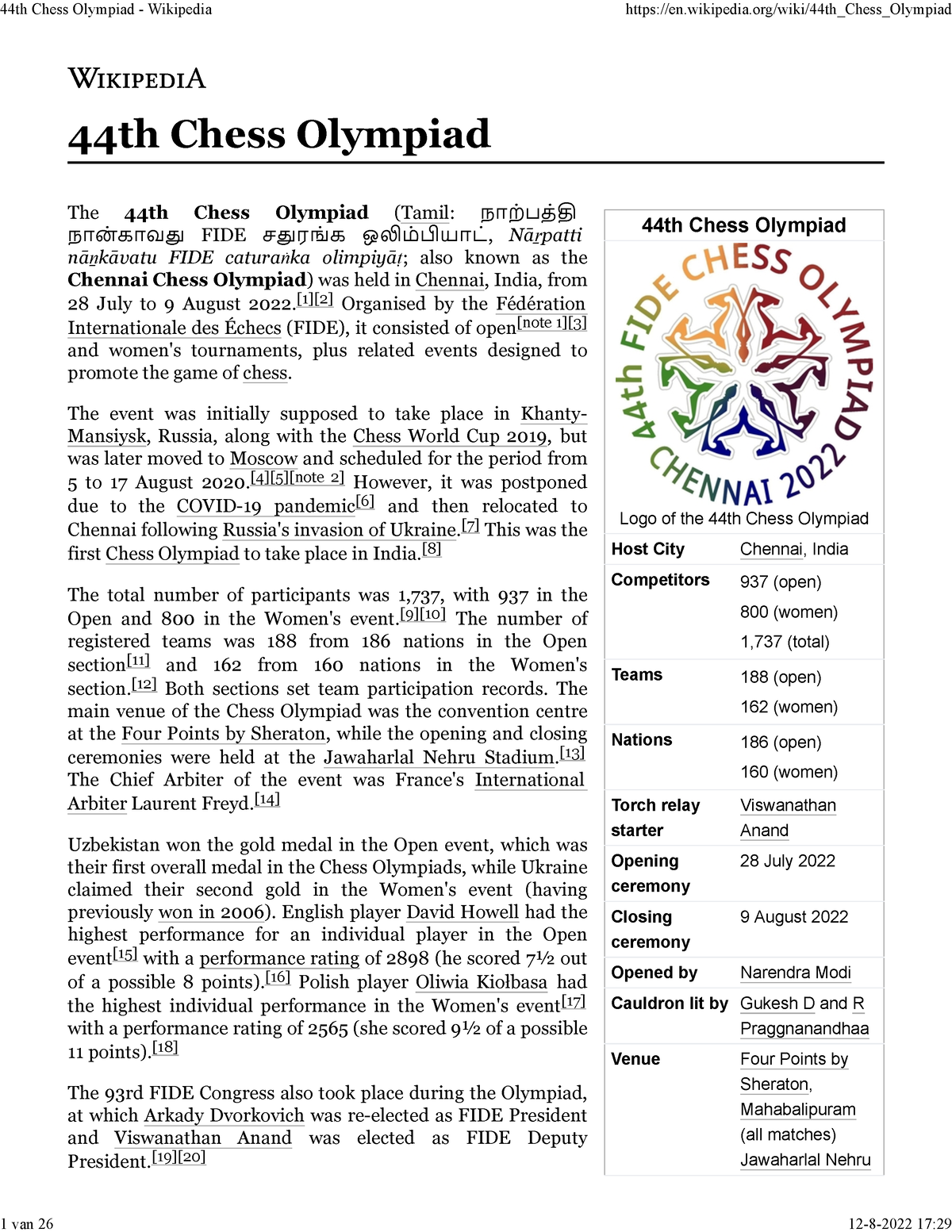 FIDE August 2023 rating list: Gukesh, Le Quang Liem and