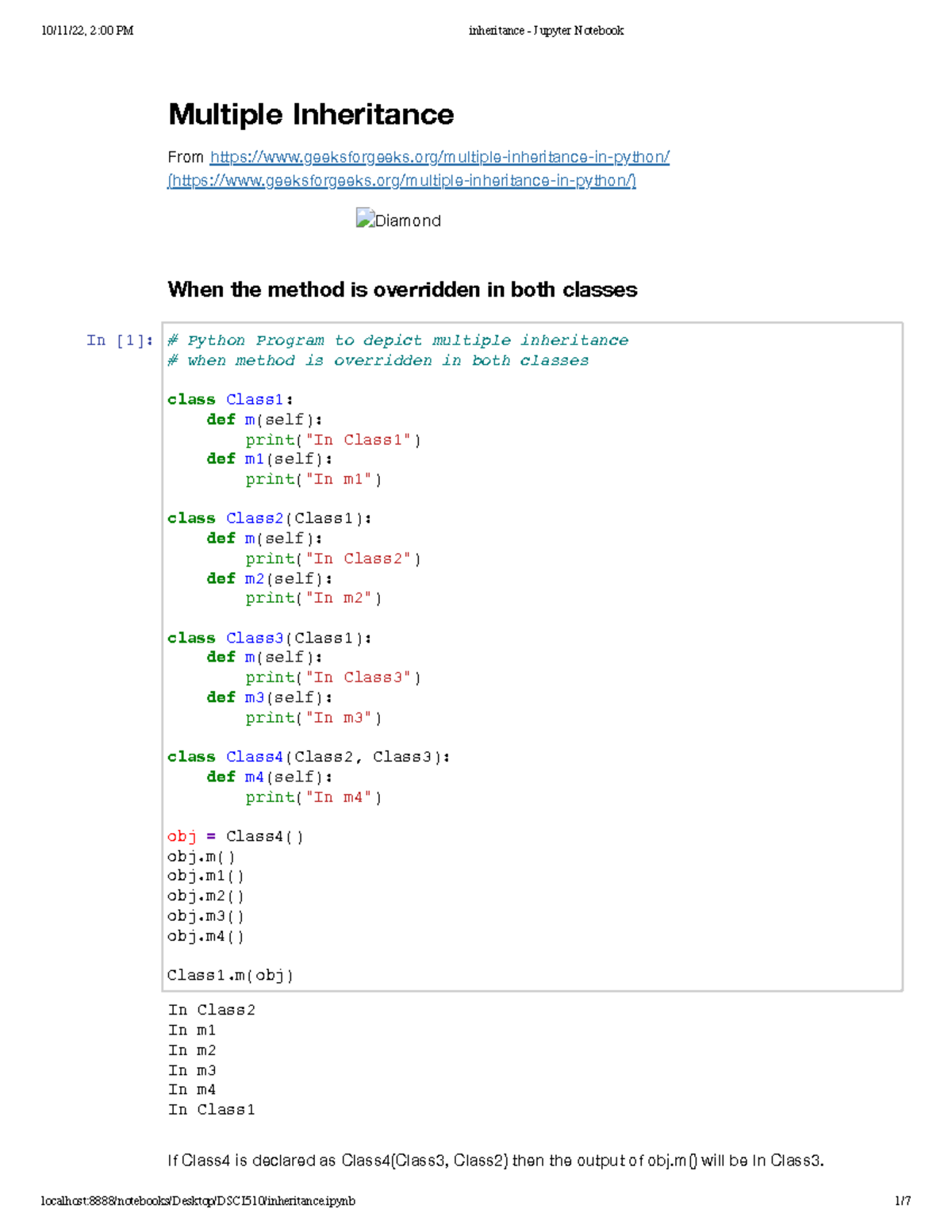 Inheritance - Jupyter Notebook - DSCI 550 - USC - Studocu