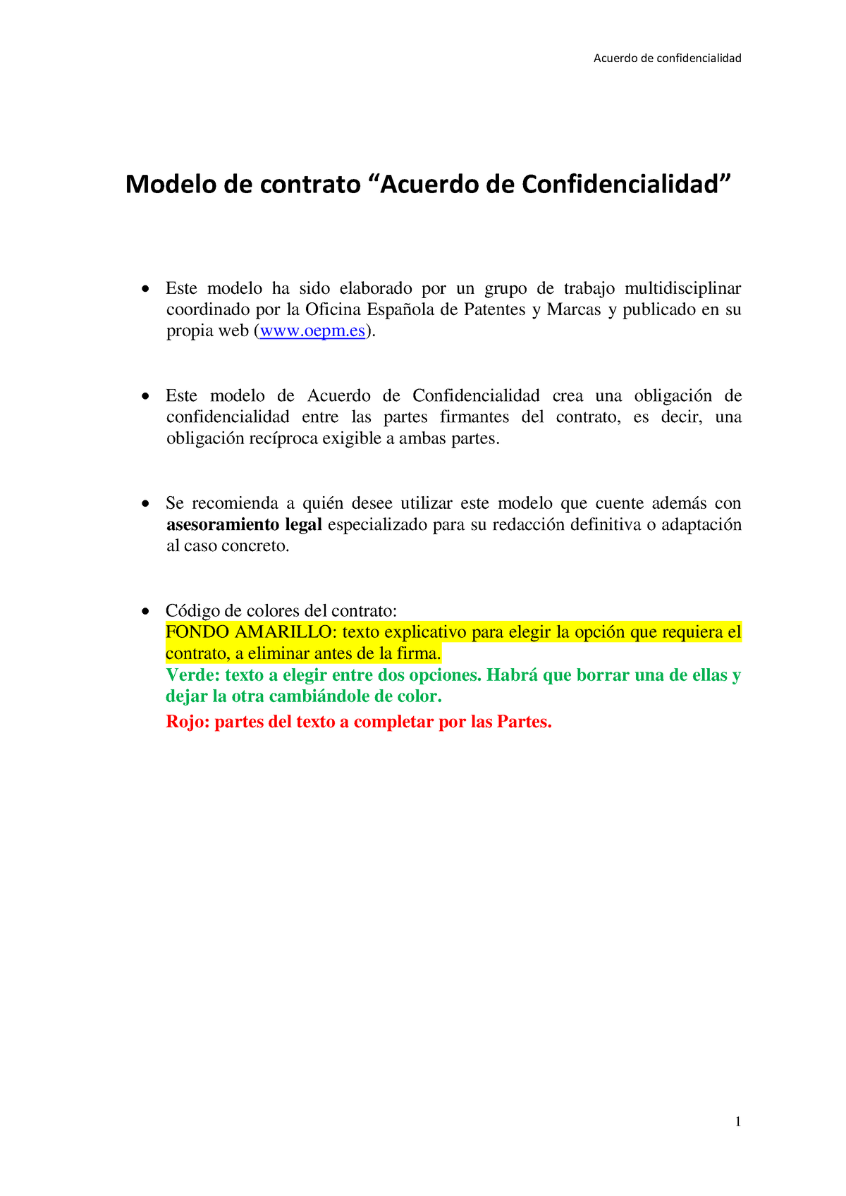 Acuerdo-de-Confidencialidad - Modelo De Contrato