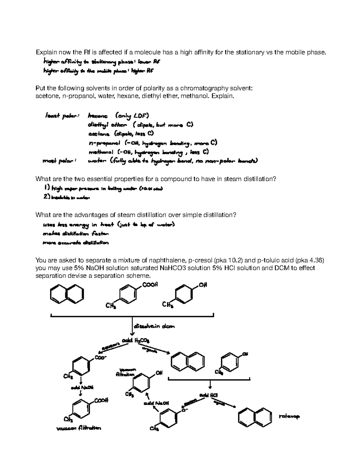 Lab Quiz 2 Quiz 2 questions for lab. Taken with Dr. Bala. Most