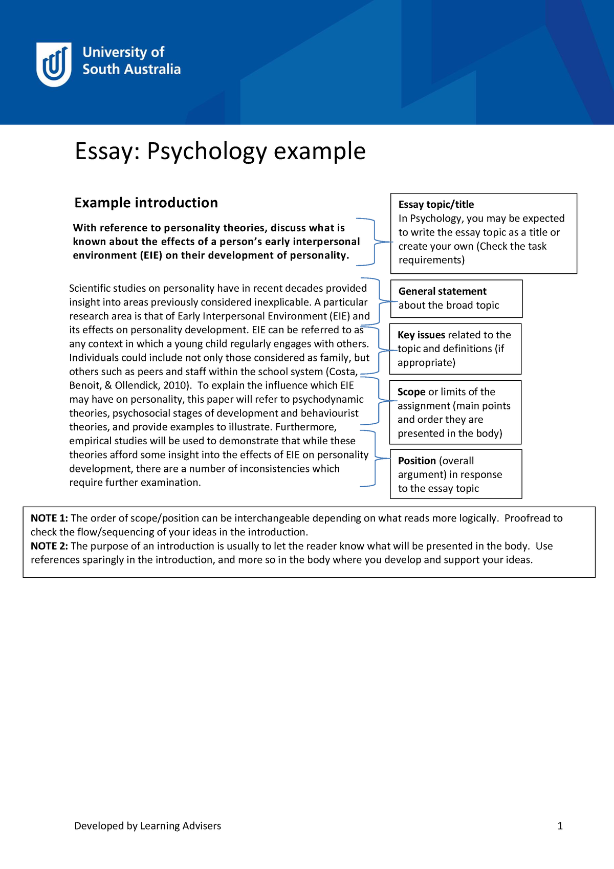 how to write a psychology extended essay