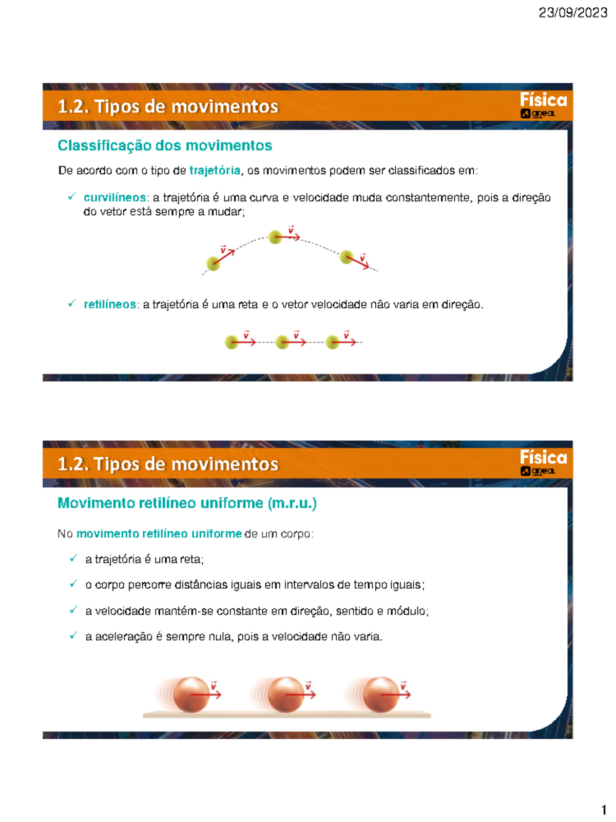 Tipos de movimento - 1. Tipos de movimentos De acordo com o tipo de ...
