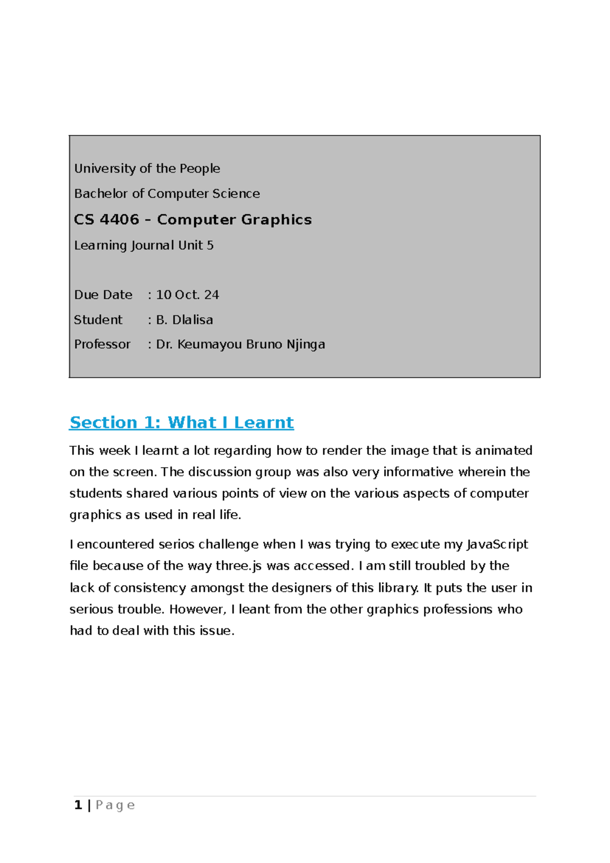 CS4406 LJU5 - Computer networking - University of the People Bachelor ...