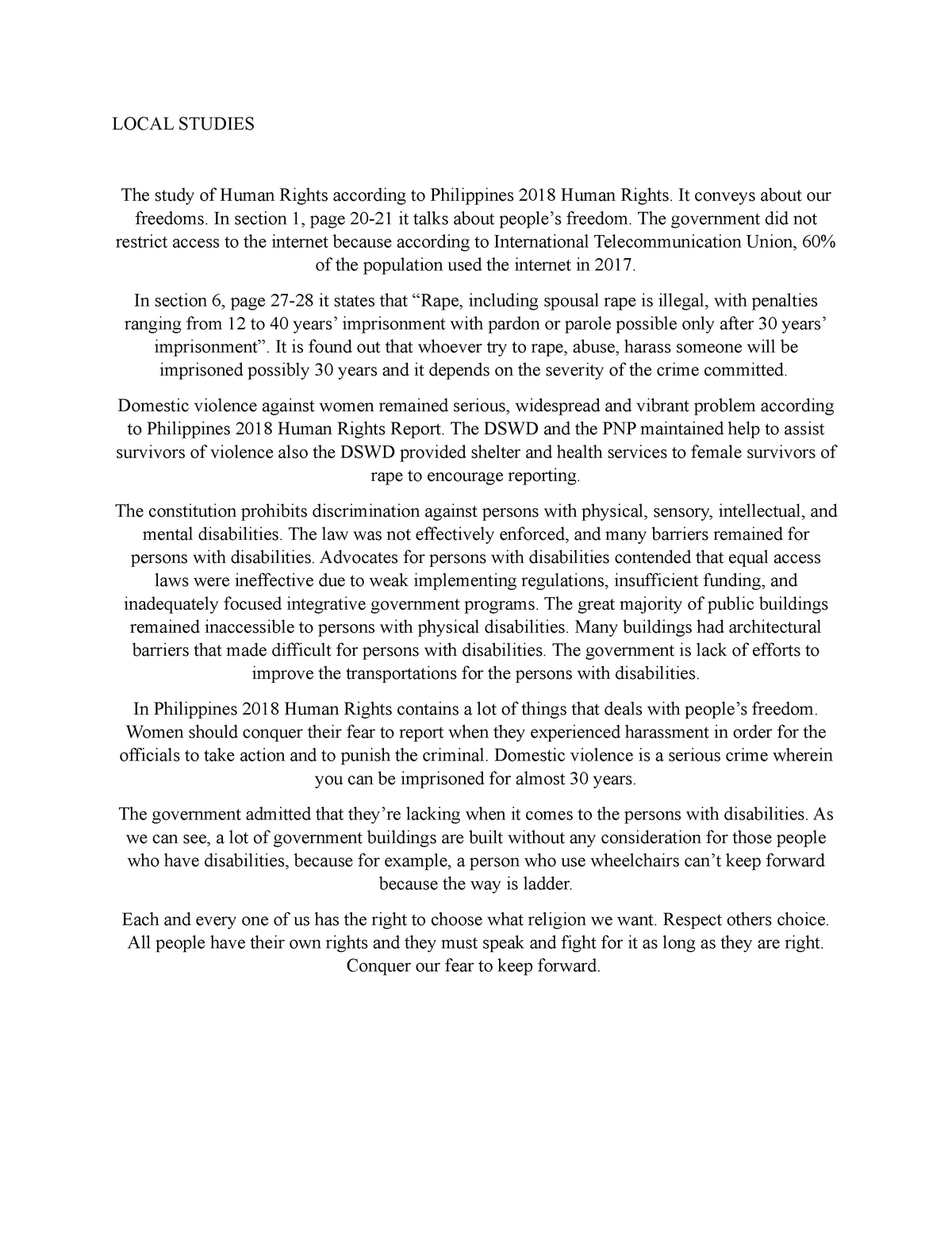 thesis about human rights in the philippines