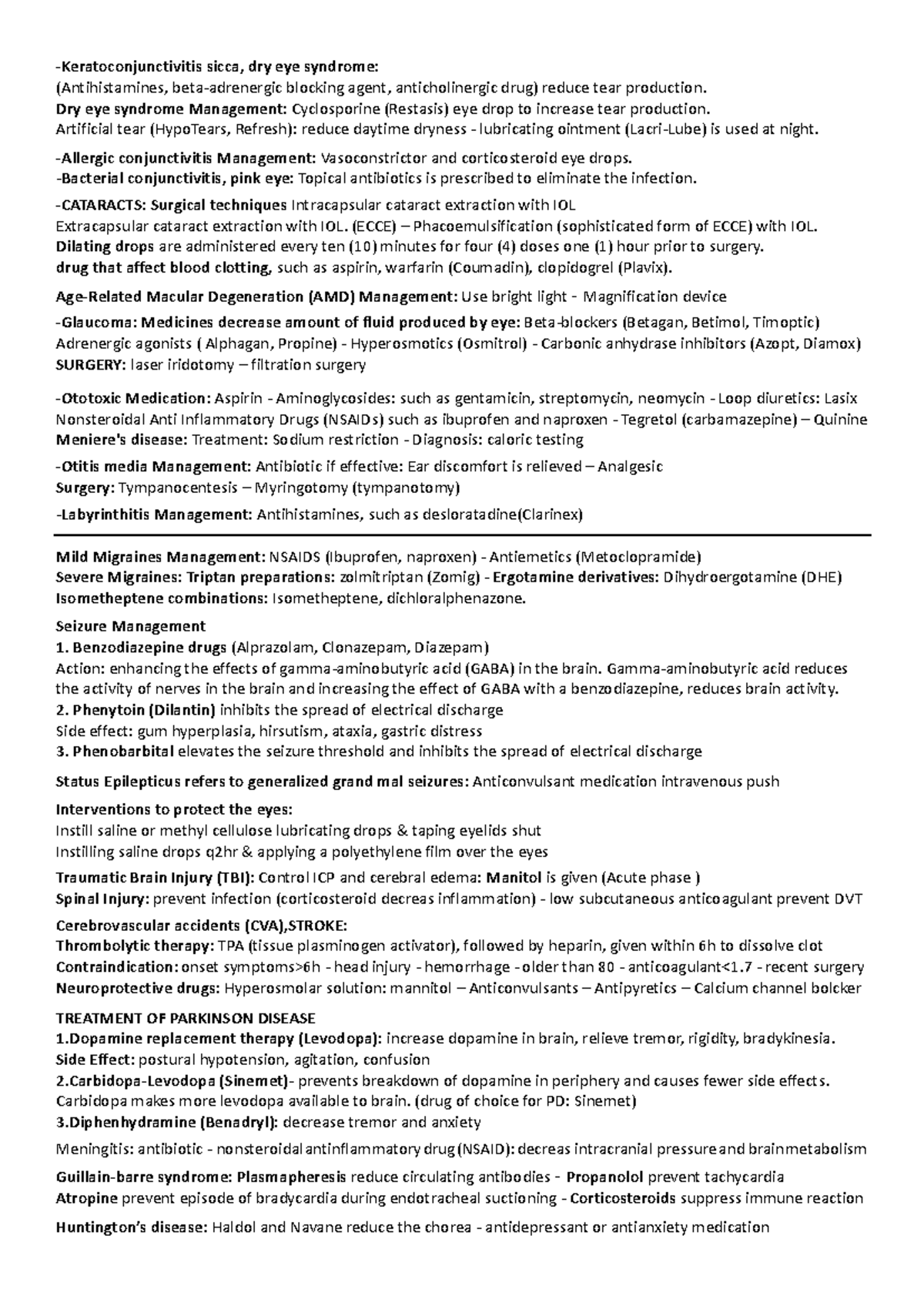 pharmacology 1 chapter - Keratoconjunctivitis sicca, dry eye syndrome ...