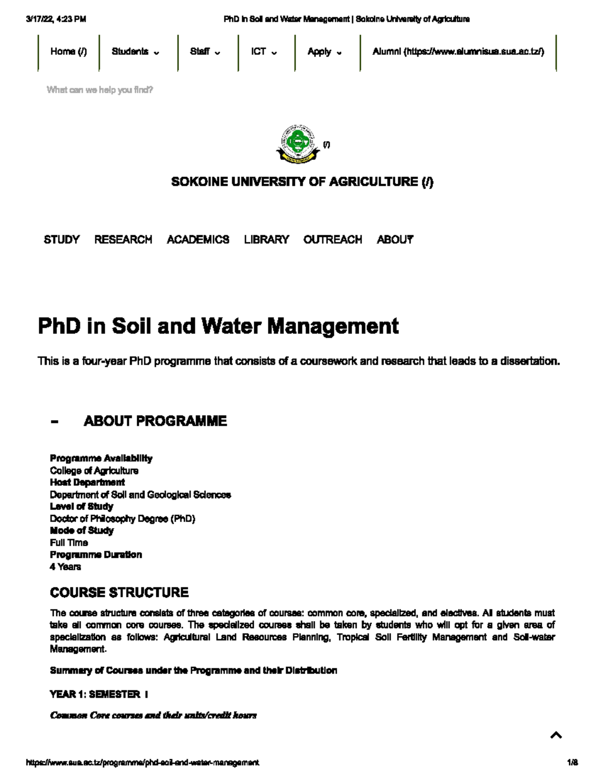 Ph D in soil and water management construction engineering and