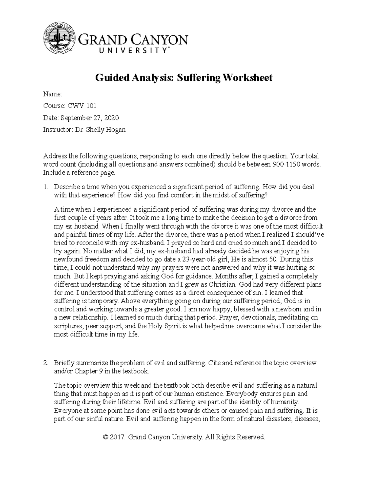 CWV-101-RS-T6Guided Analysis Suffering Worksheet - Guided Analysis ...