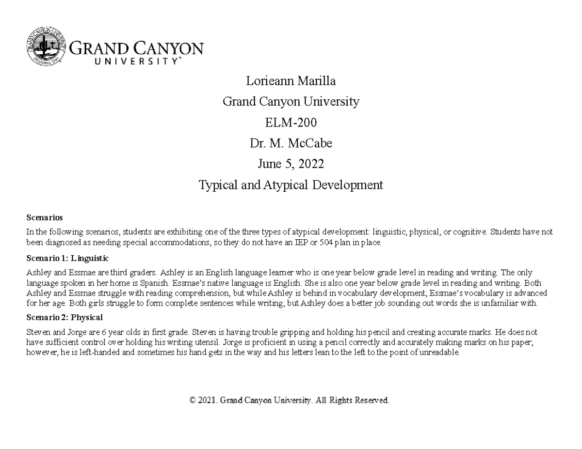 LMarilla ELM 200-T3-Typical And Atypical Development - Lorieann Marilla ...