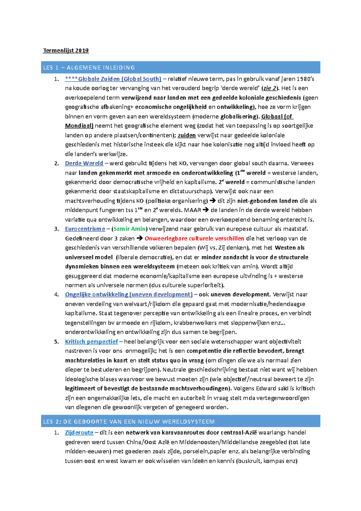 Compleet Termenlijst 2019 - Termenlijst 2019 LES 1 ALGEMENE INLEIDING 1 ...