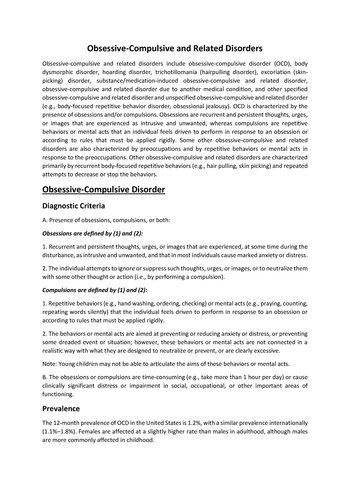 chapter 5 case study for obsessive compulsive and related disorders katherine