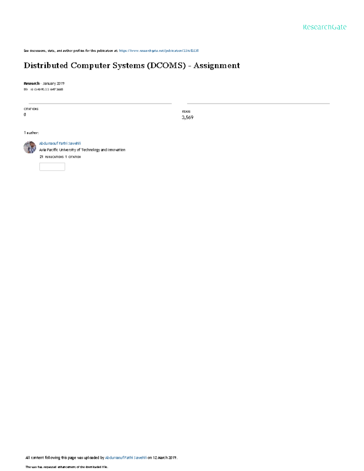 Dcoms-1 - Summary ISBN - International Standard Book Number ...