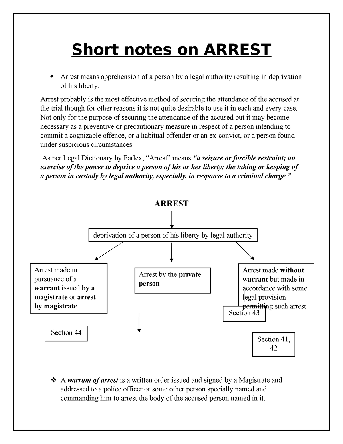 short-notes-on-arrest-short-notes-on-arrest-arrest-means-apprehension