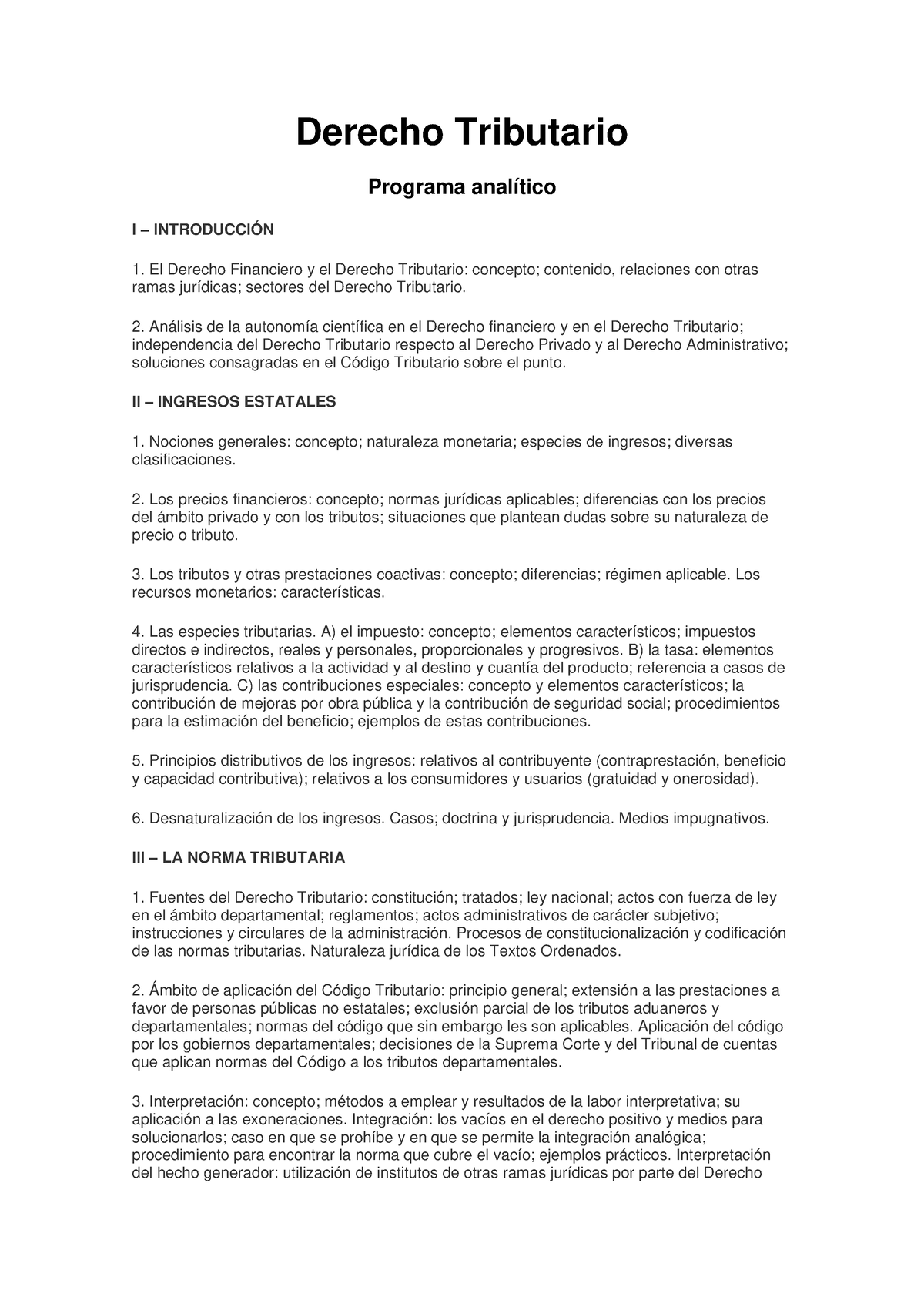 Derecho Tributario - Análisis De La Autonomía Científica En El Derecho ...