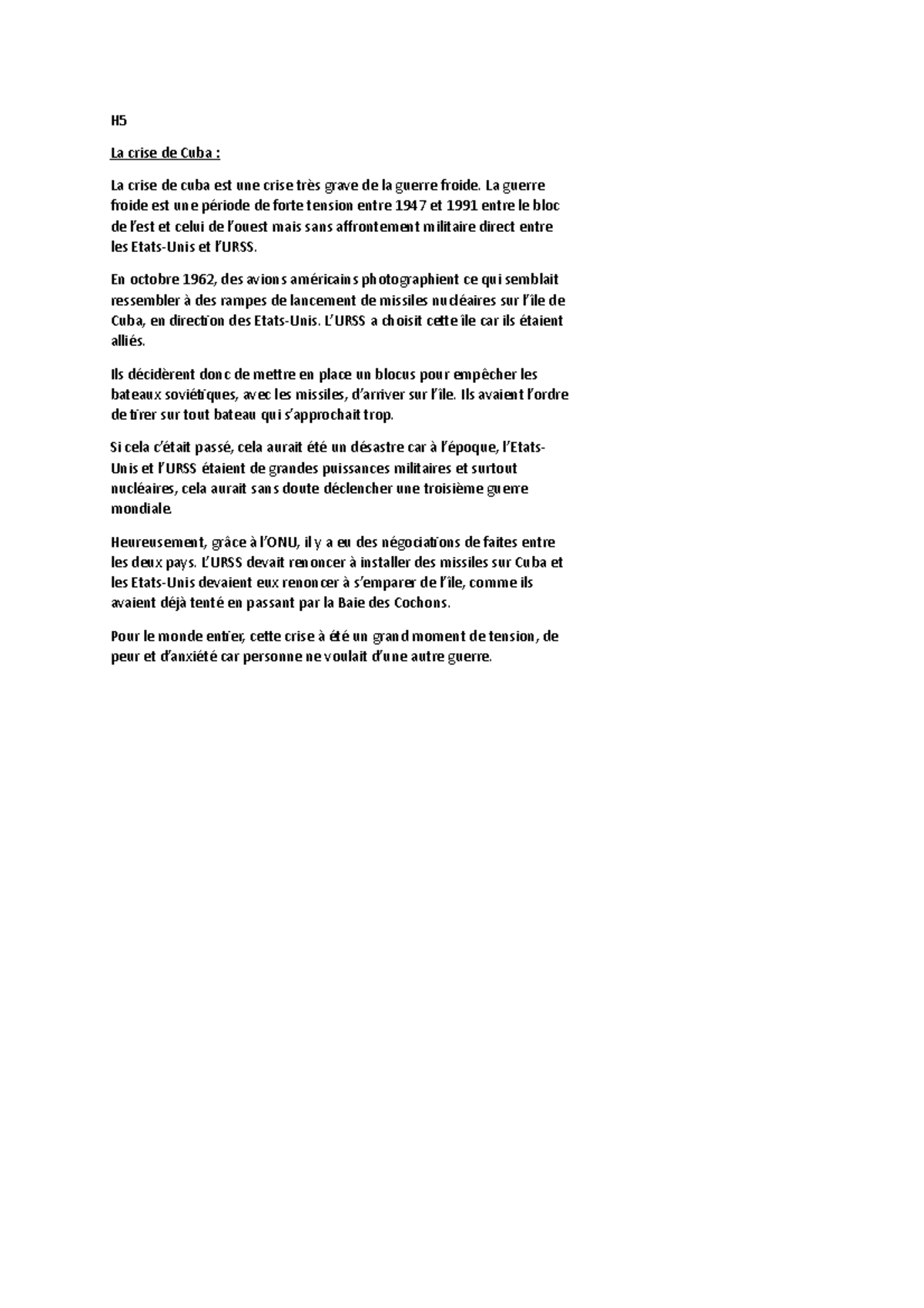 la crise de cuba dissertation pdf