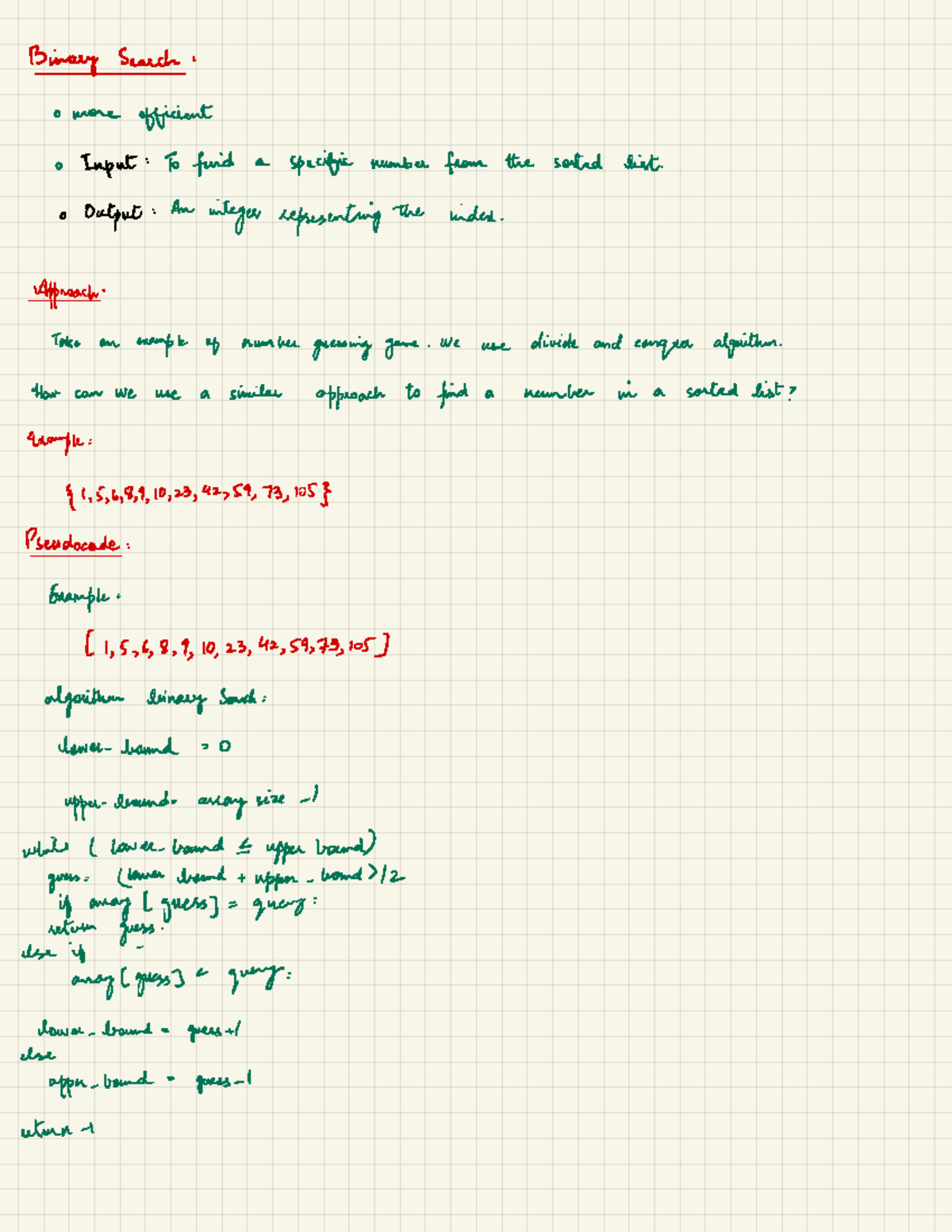 Class Activity on searching algorithms - Binary Search more efficient ...