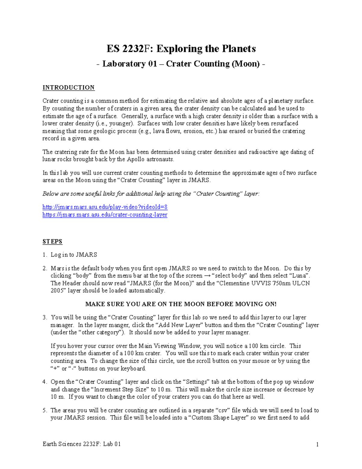 ES2232F Lab+01-Instructions-Rev DCR - ES 2232F: Exploring the Planets ...
