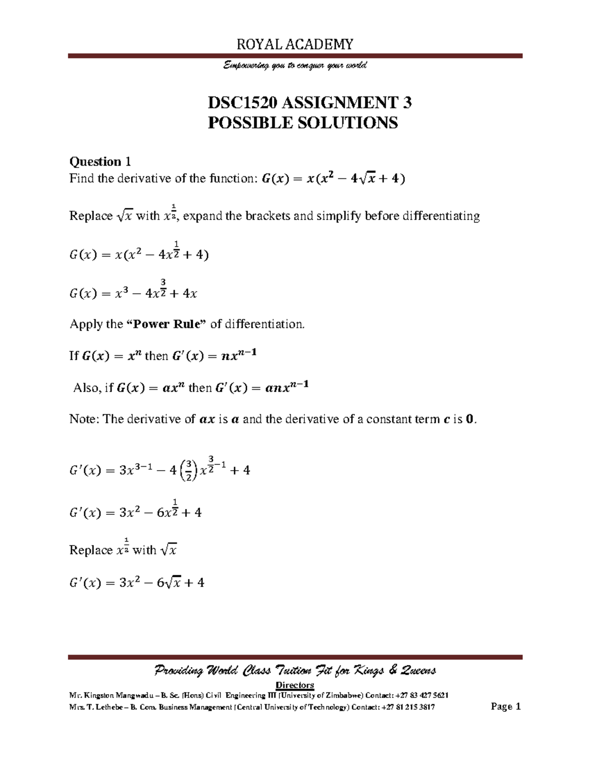 Dsc Assignment Number Three Dsc1520 Unisa Studocu Dsc Assignment Number Three Dsc1520 Unisa Studocu